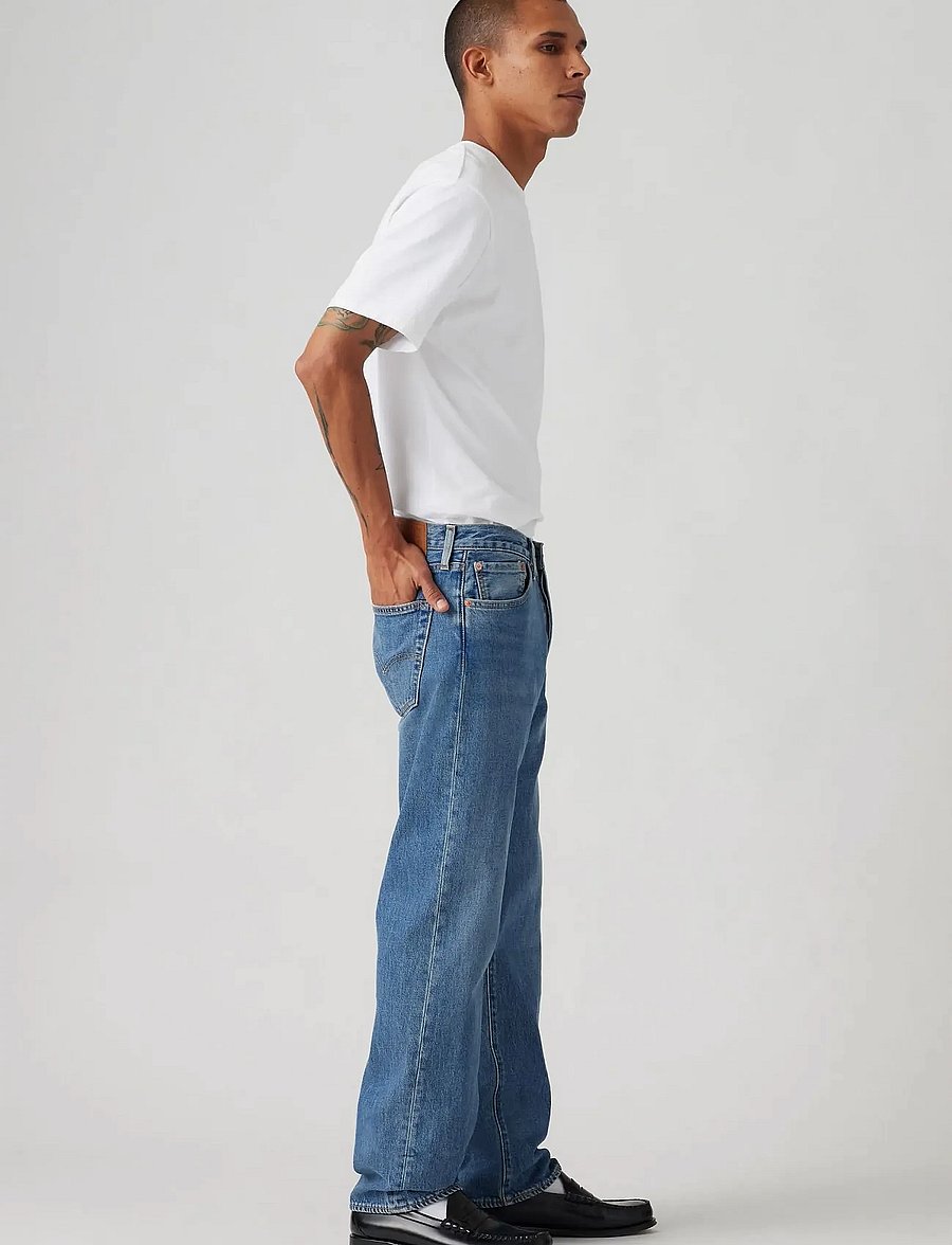 Levi's® - 501 LEVISORIGINAL NEVER SETTLE - med indigo - worn in - 3