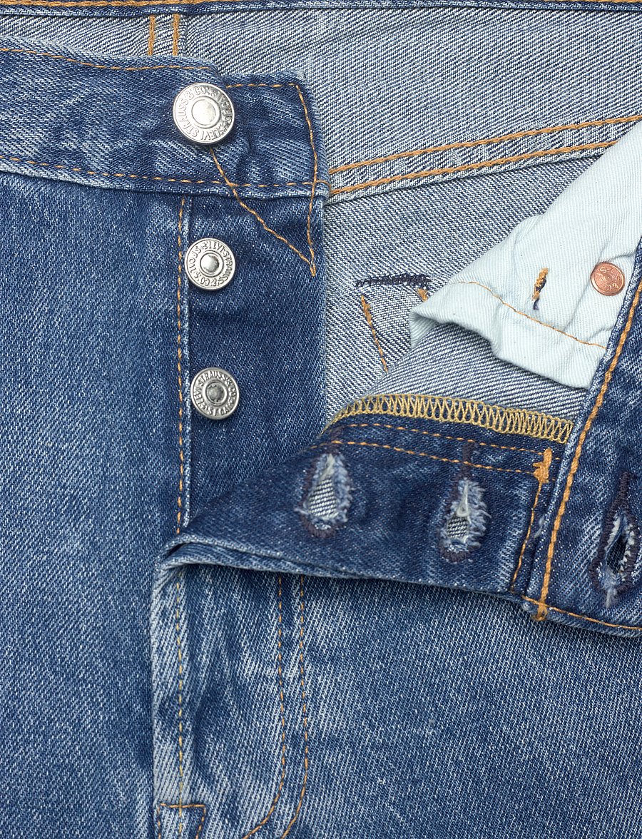 Levi's® - 501 LEVISORIGINAL NEVER SETTLE - med indigo - worn in - 5