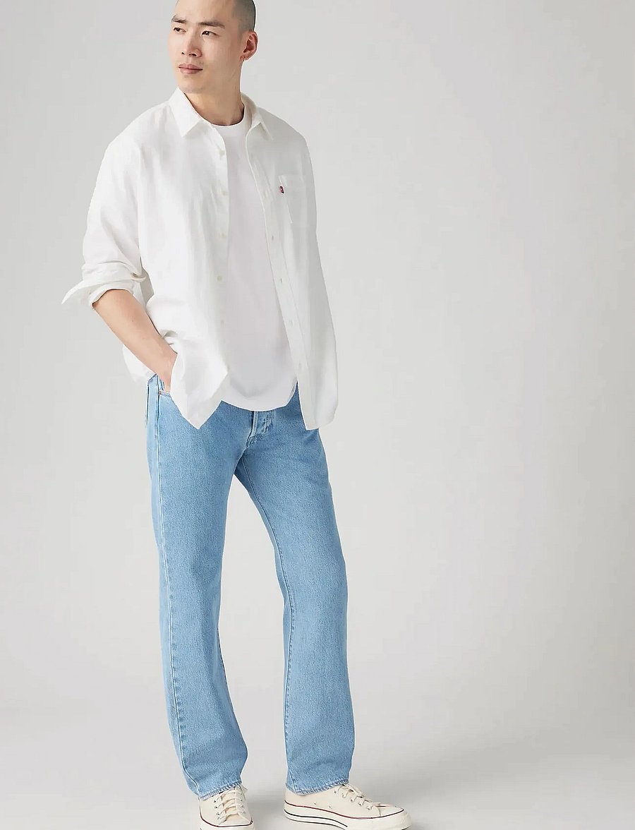 Levi's® - 501 LEVISORIGINAL FERRY BUILDI - regular jeans - light indigo - worn int - 0