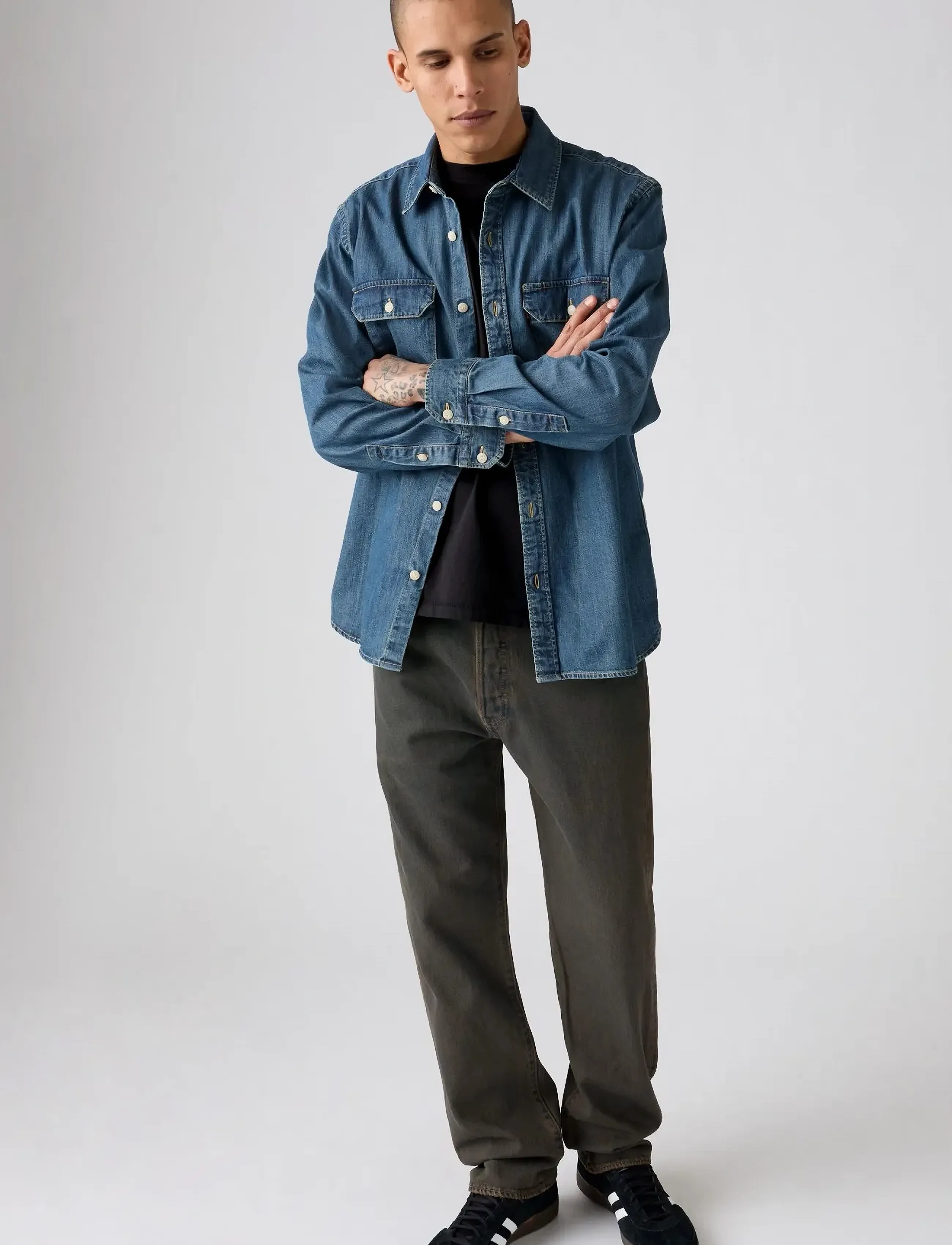 Levi's® 501 LEVISORIGINAL SANDSLIDE OD - Denimkläder - GREENS / grey