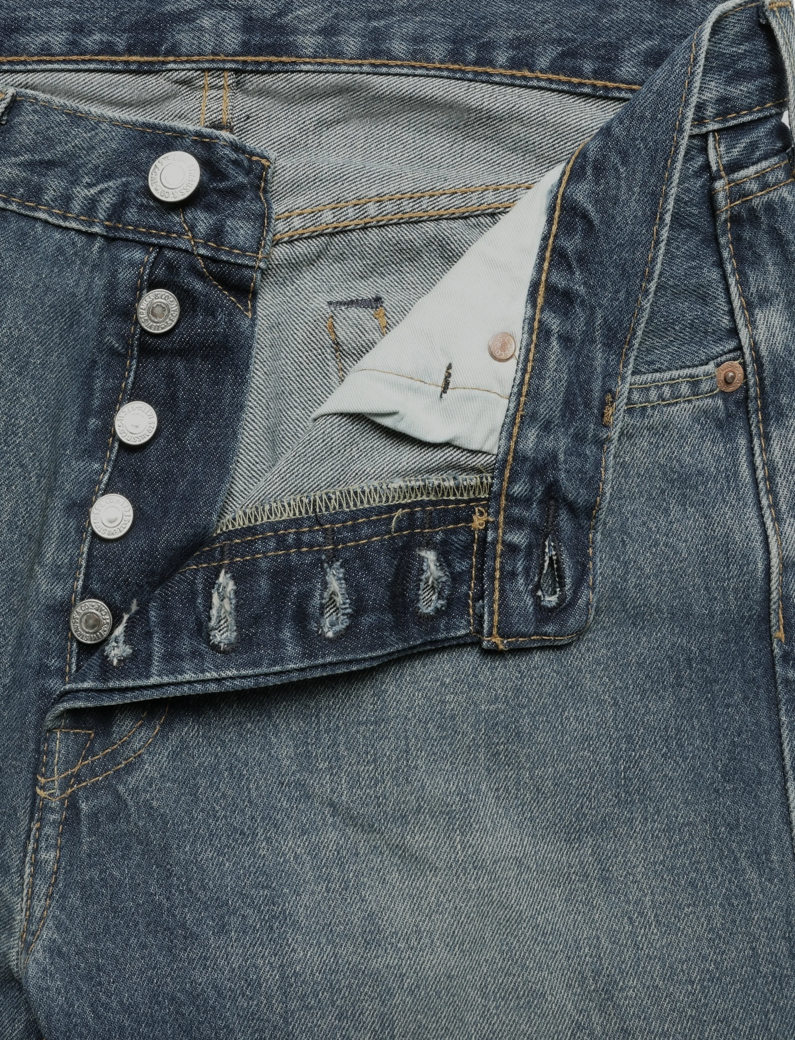 Levi's® - 501 LEVISORIGINAL A SOFT SPOT - regular jeans - dark indigo - worn in - 3