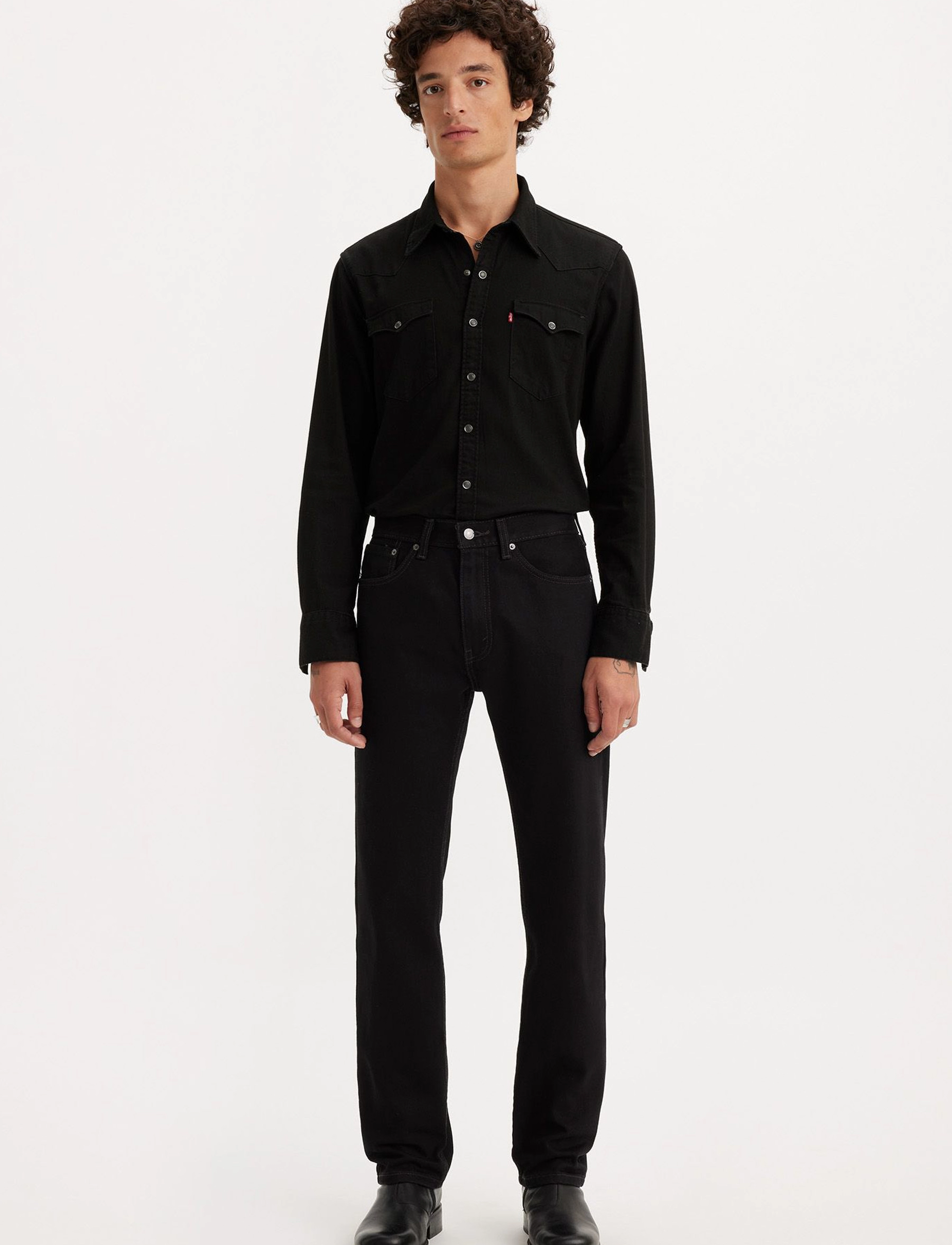 Levi's® - 505 REGULAR BLACK 37743 - tavalised teksad - blacks - 3