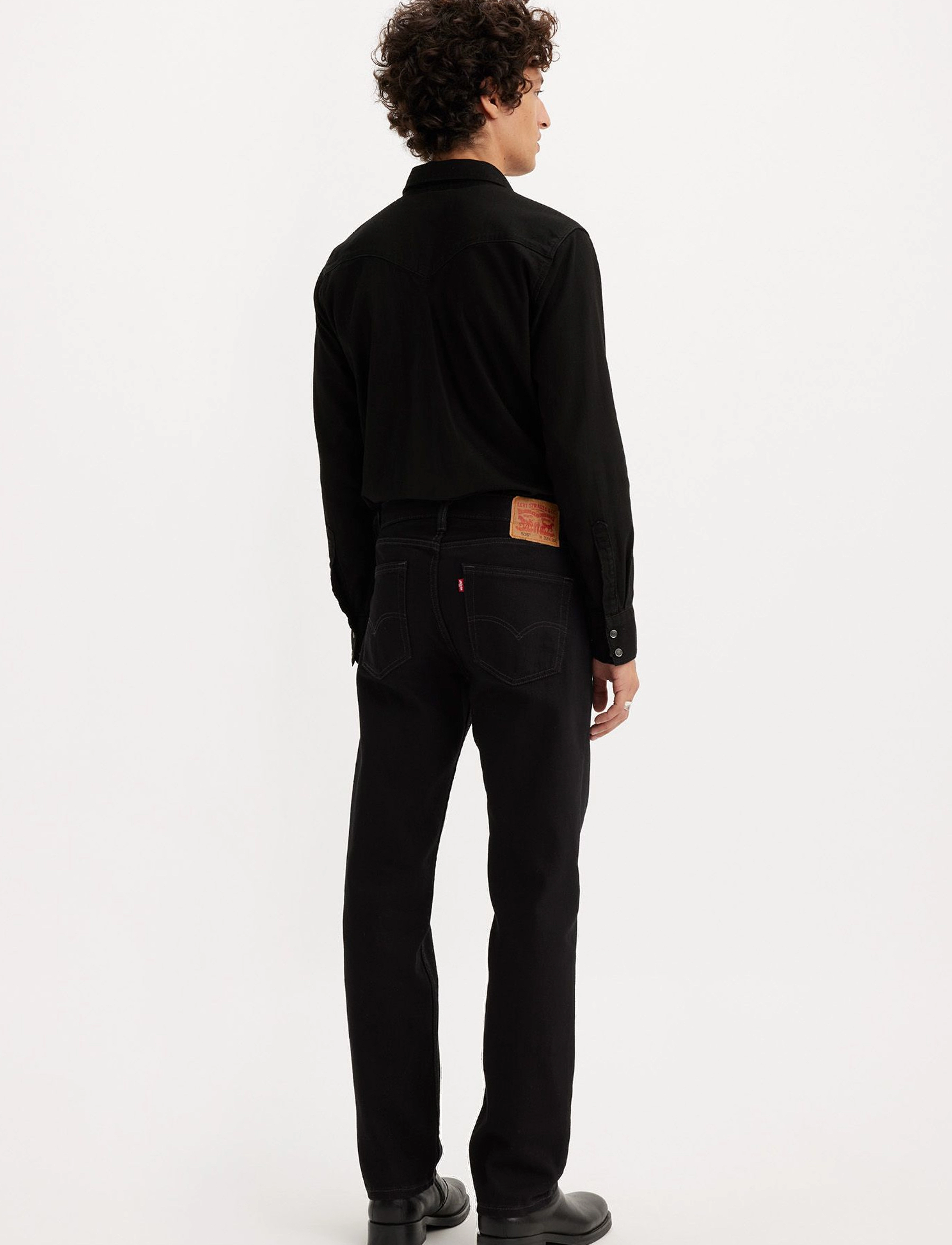 Levi's® - 505 REGULAR BLACK 37743 - tavalised teksad - blacks - 4