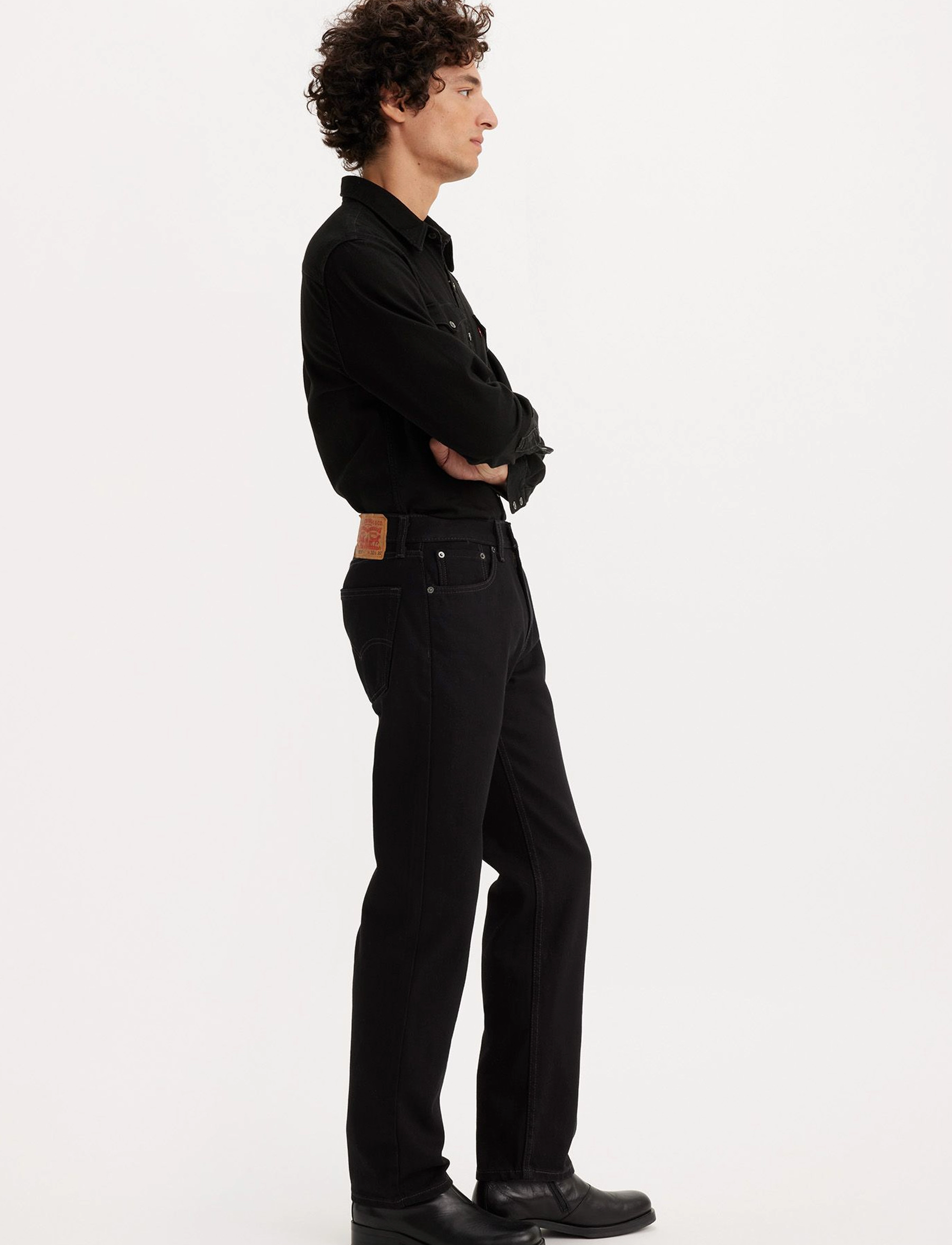 Levi's® - 505 REGULAR BLACK 37743 - tavalised teksad - blacks - 5