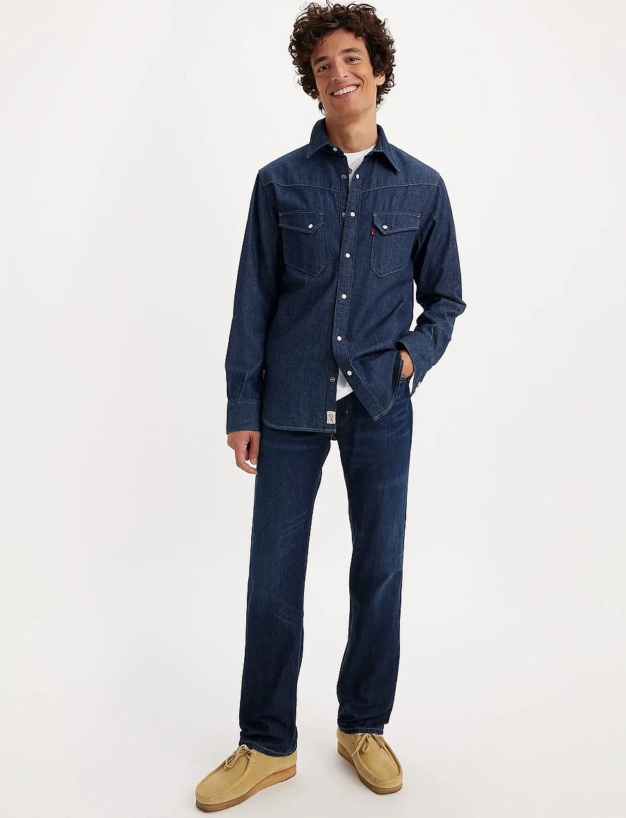 Levi's® - 505 REGULAR NAIL LOOP KNOT - regular jeans - dark indigo - worn in - 0
