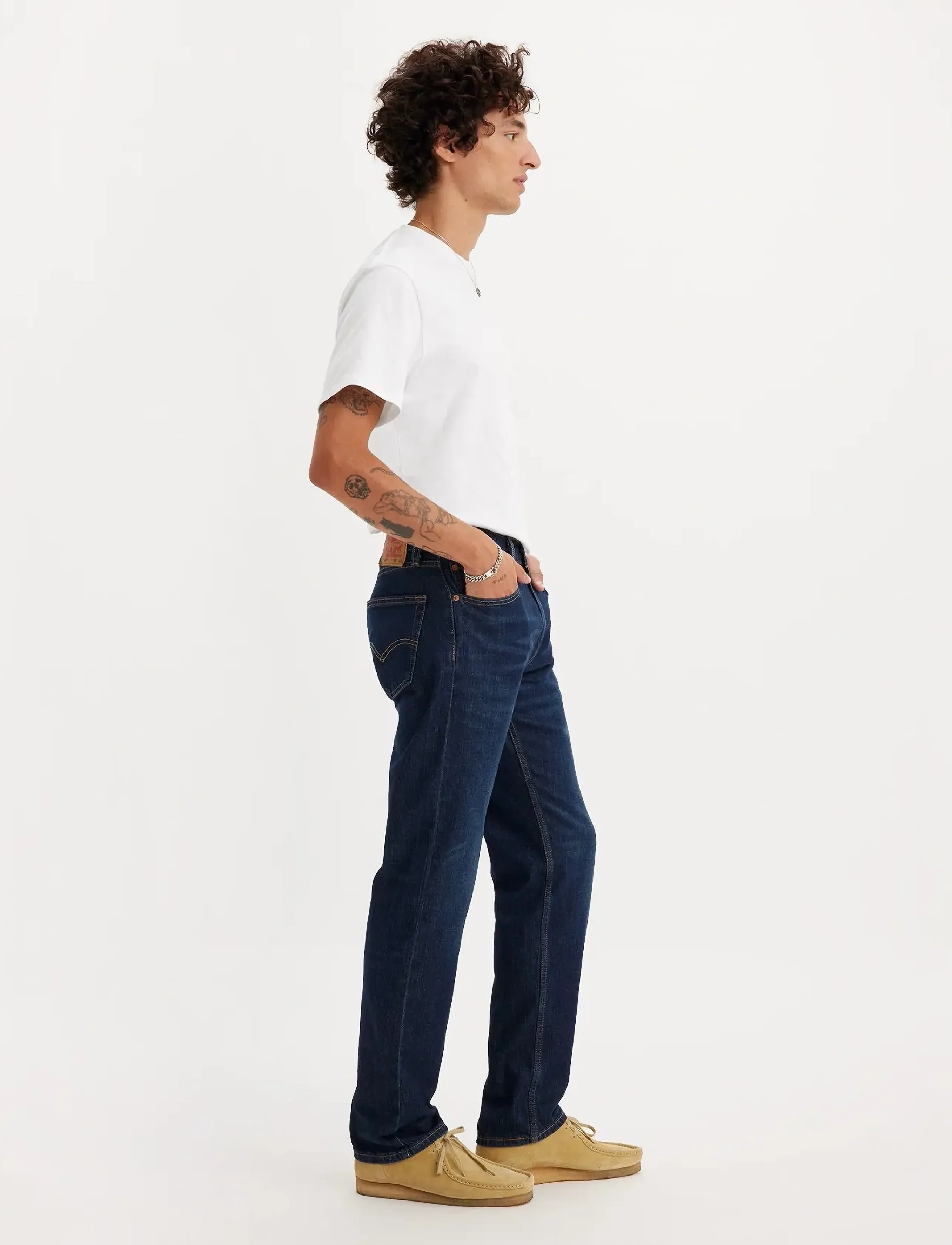 Levi's® - 505 REGULAR NAIL LOOP KNOT - bukser & jeans - dark indigo - worn in - 3