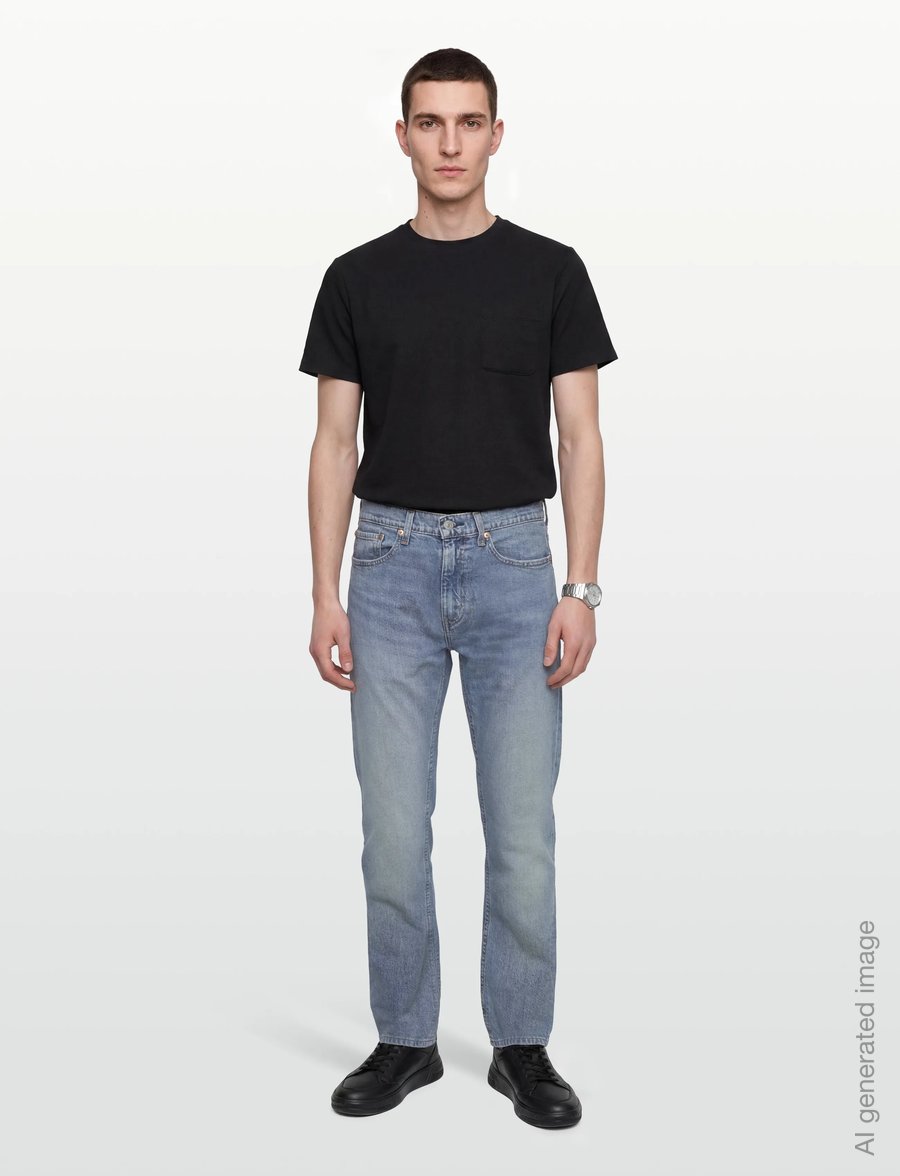 Levi's® - 505 REGULAR HOLE IN THE WALL - klassikalised teksad - med indigo - worn in - 0