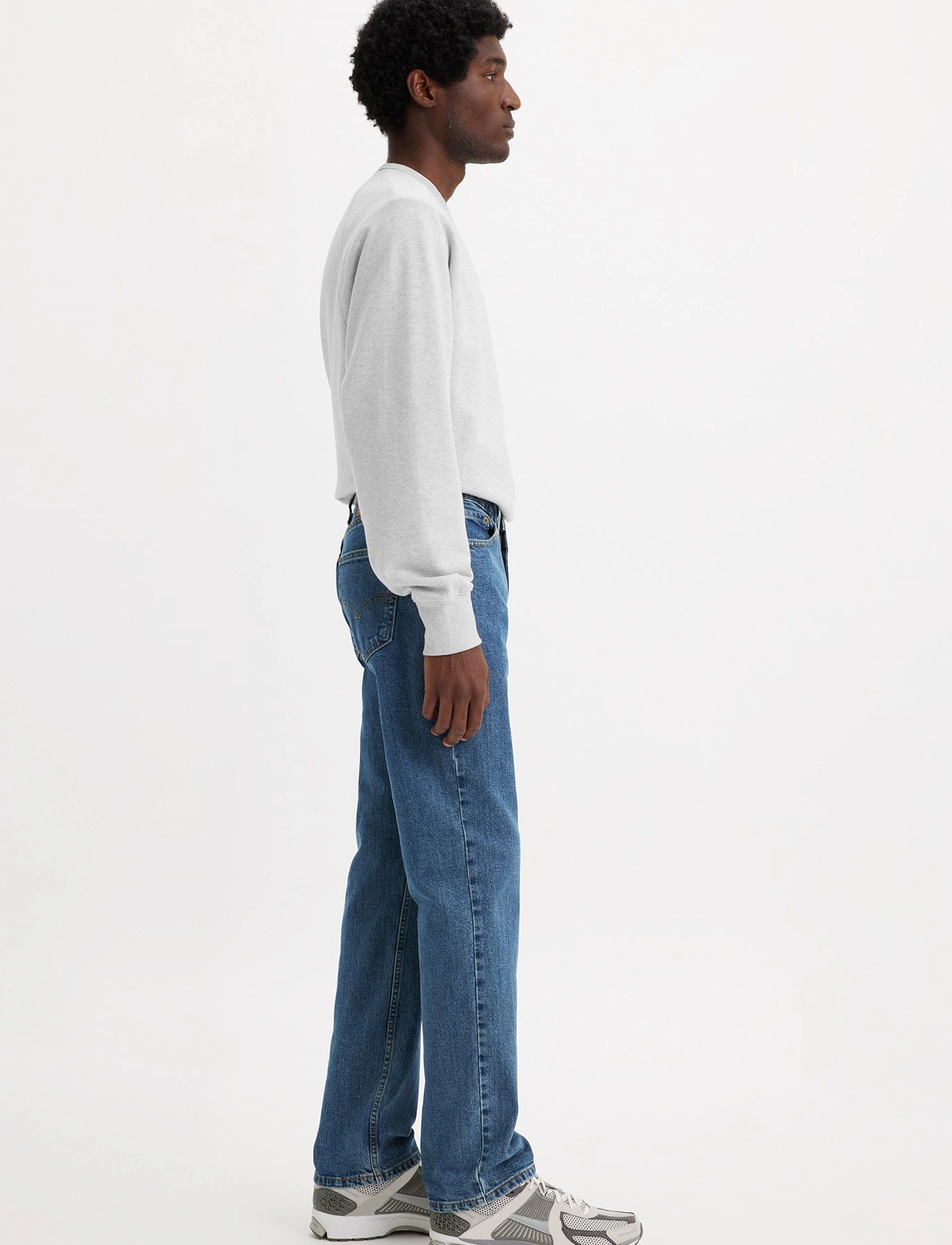 Levi's® - 514 STRAIGHT STONEWASH STRETCH - med indigo - flat finish - 5