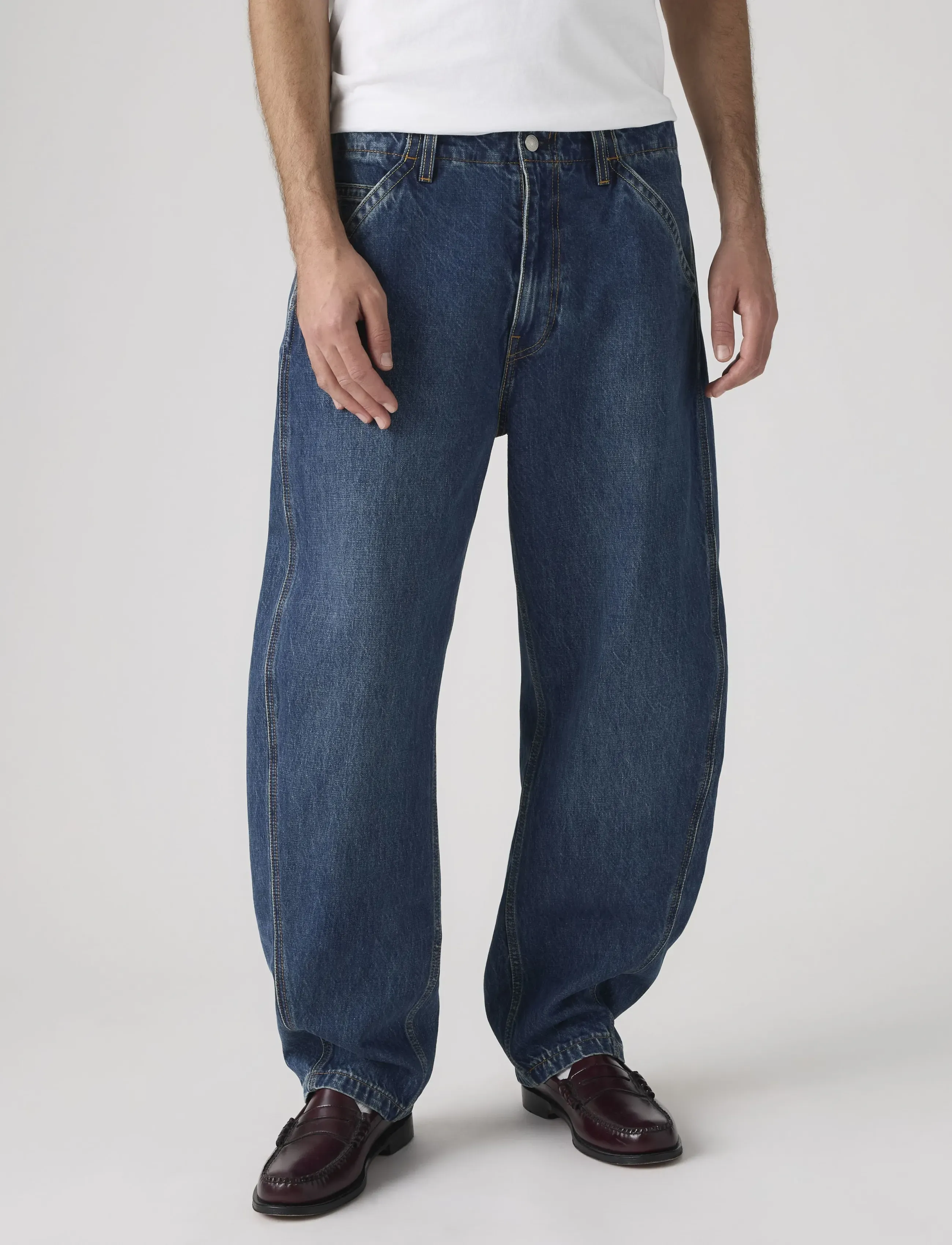 Levi's® - BAGGY BARREL MAX VOLUME - trousers & jeans - dark indigo - worn in - 5