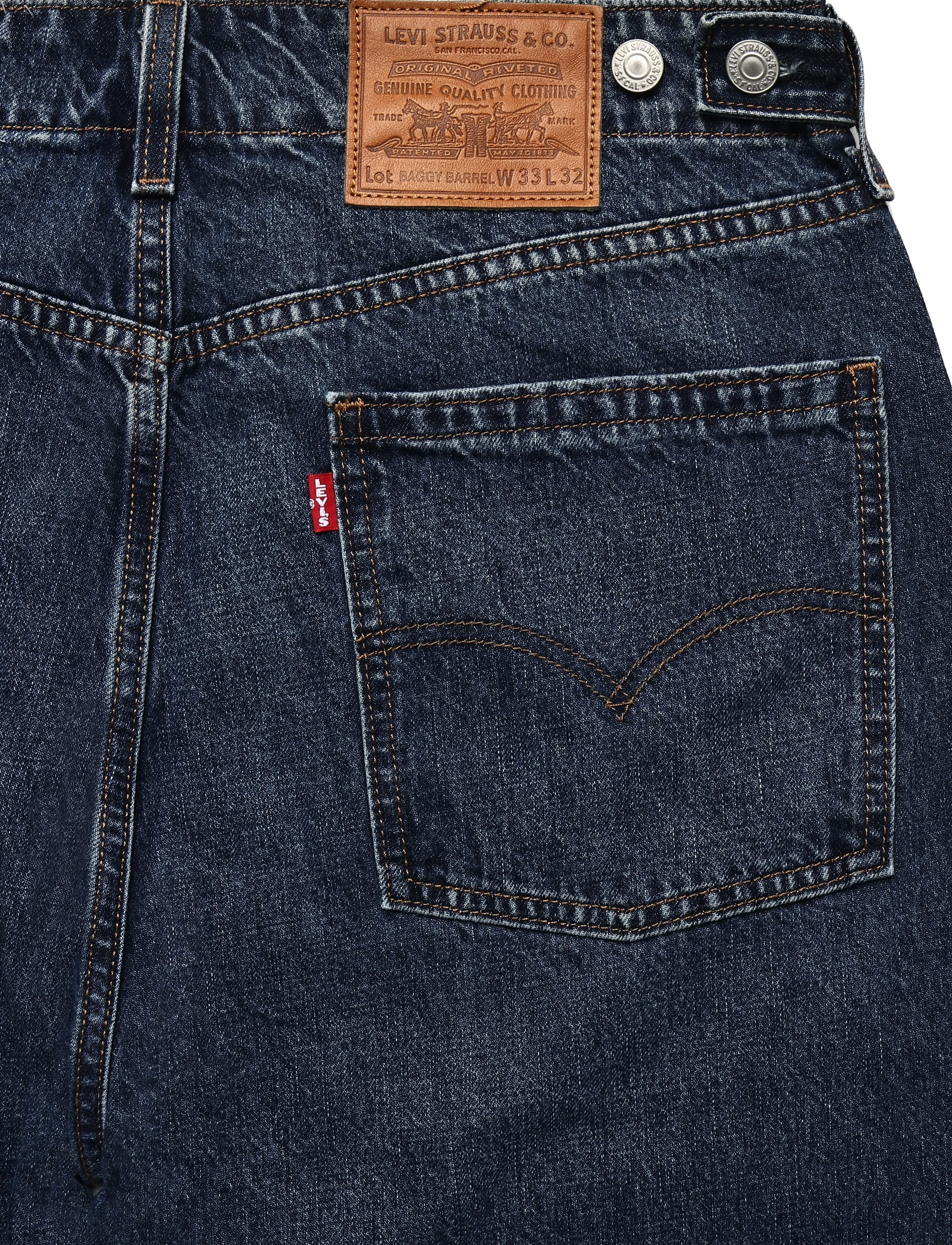Levi's® - BAGGY BARREL MAX VOLUME - loose jeans - dark indigo - worn in - 4