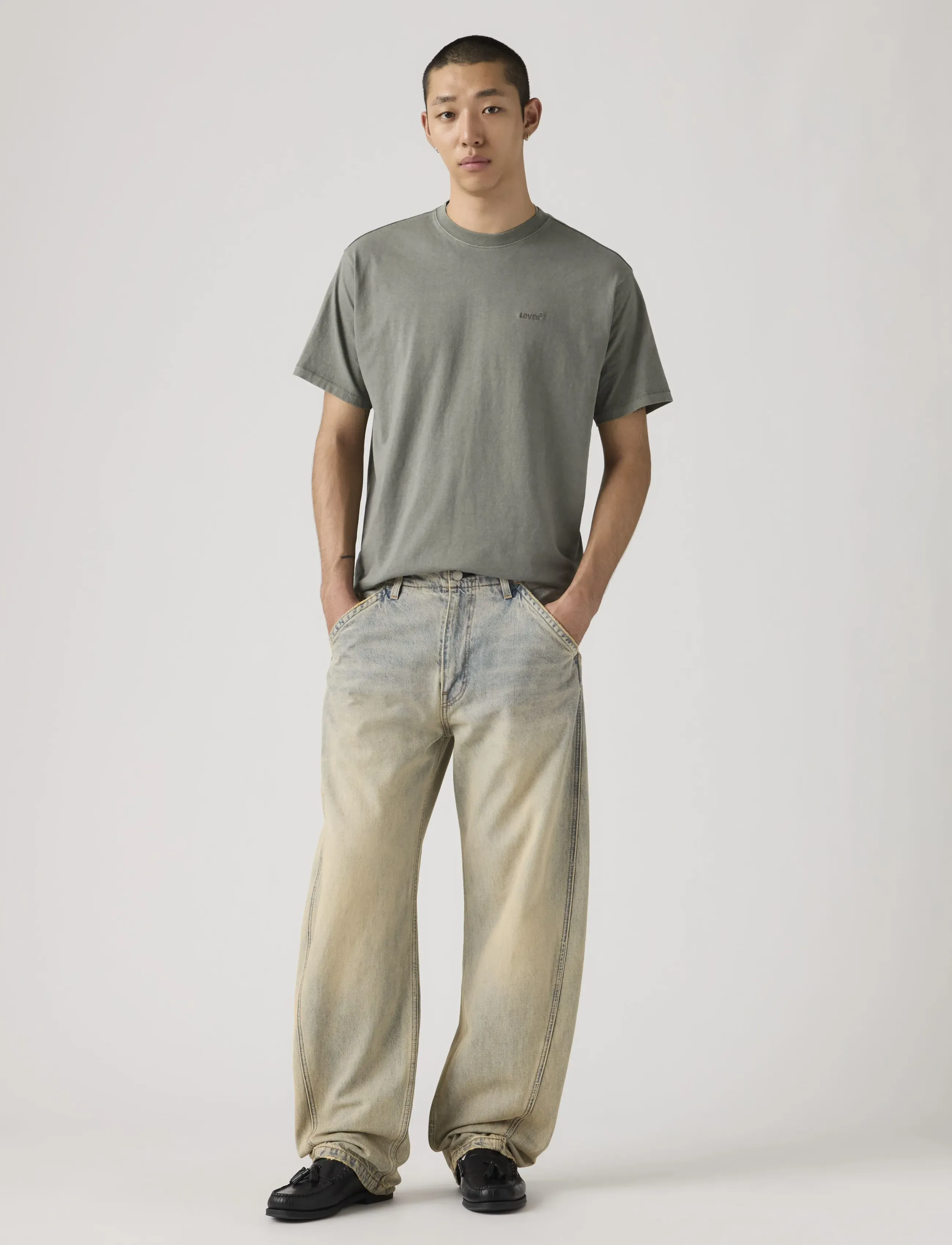 Levi's® BAGGY BARREL MY TINTED JOURNEY - Loose jeans - MED INDIGO - WORN IN / blue