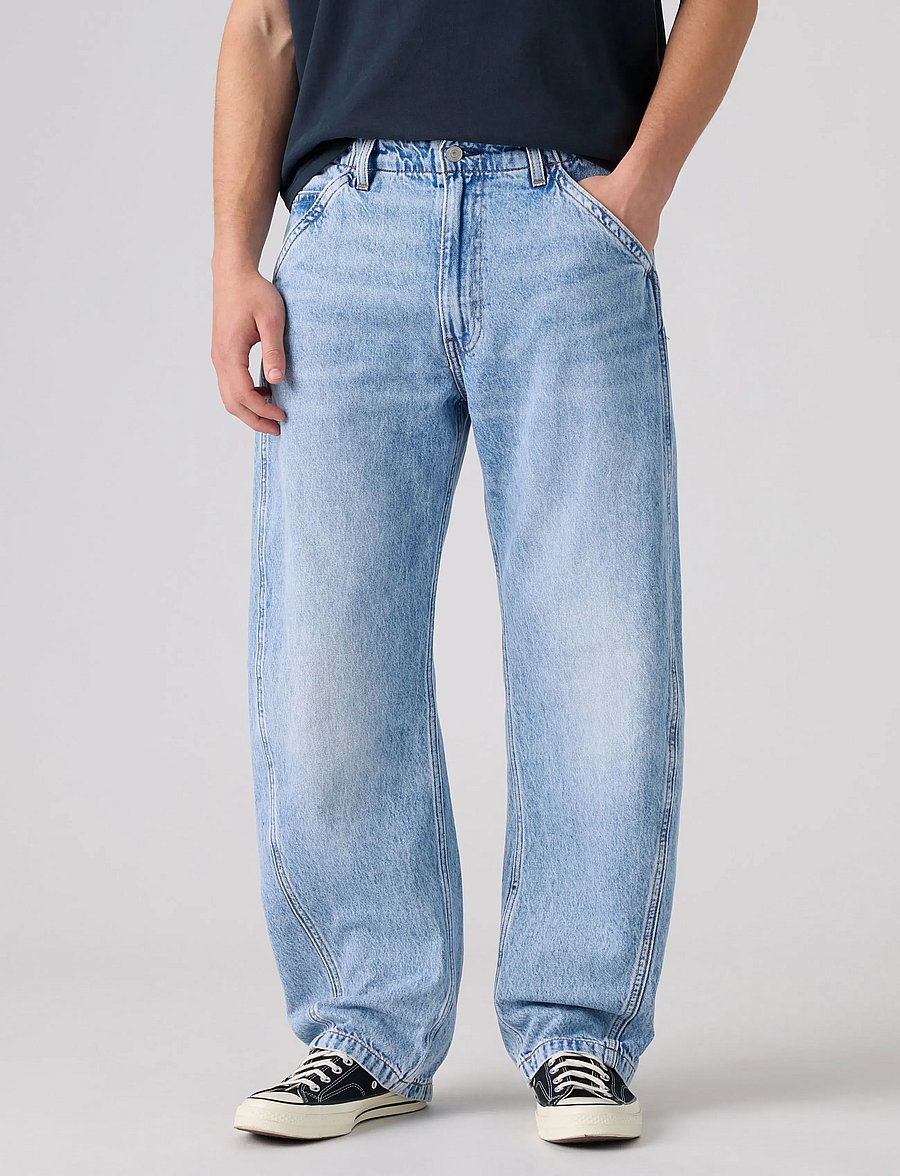 Levi's® - BAGGY BARREL RUNNING THE RACE - alt laienevad teksad - light indigo - worn in - 3