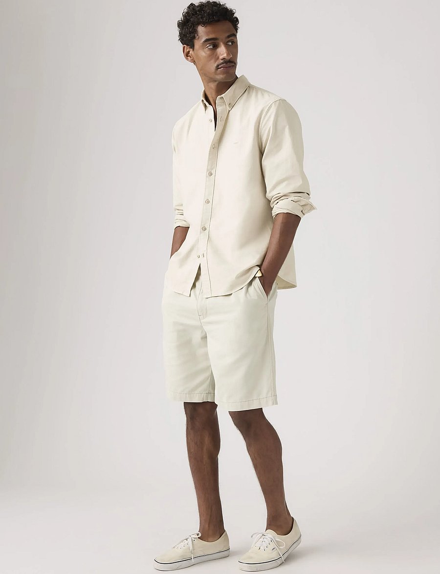 Levi's® - BAGGY PLEATED SHORT PUMICE TWI - chinos shorts - neutrals - 0