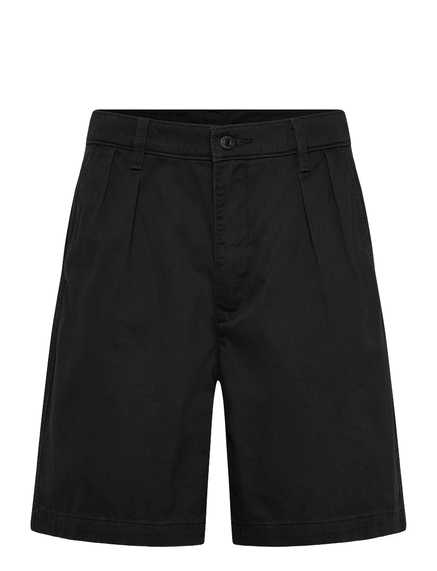 Levi's® - BAGGY PLEATED SHORT MINERAL BL - vabaaja lühikesed püksid - blacks - 1