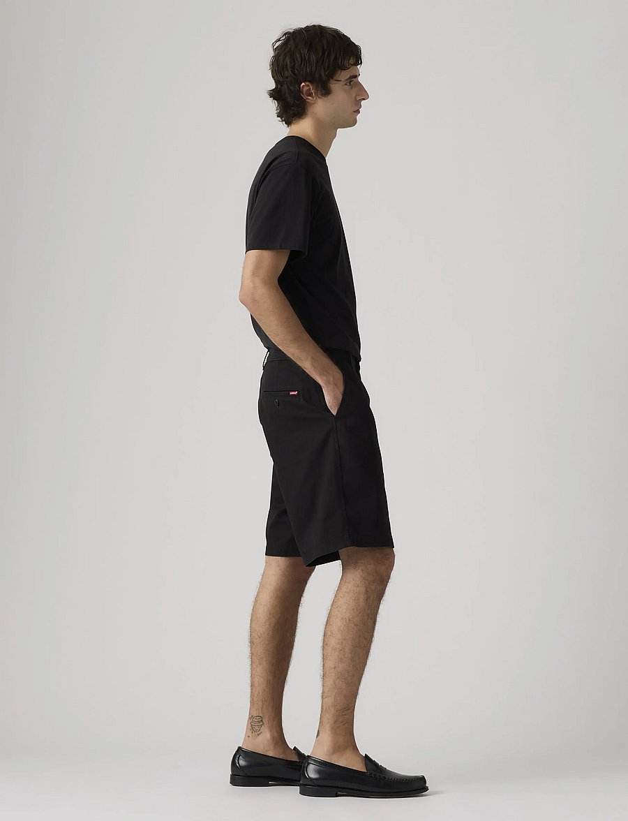 Levi's® - BAGGY PLEATED SHORT MINERAL BL - vabaaja lühikesed püksid - blacks - 3