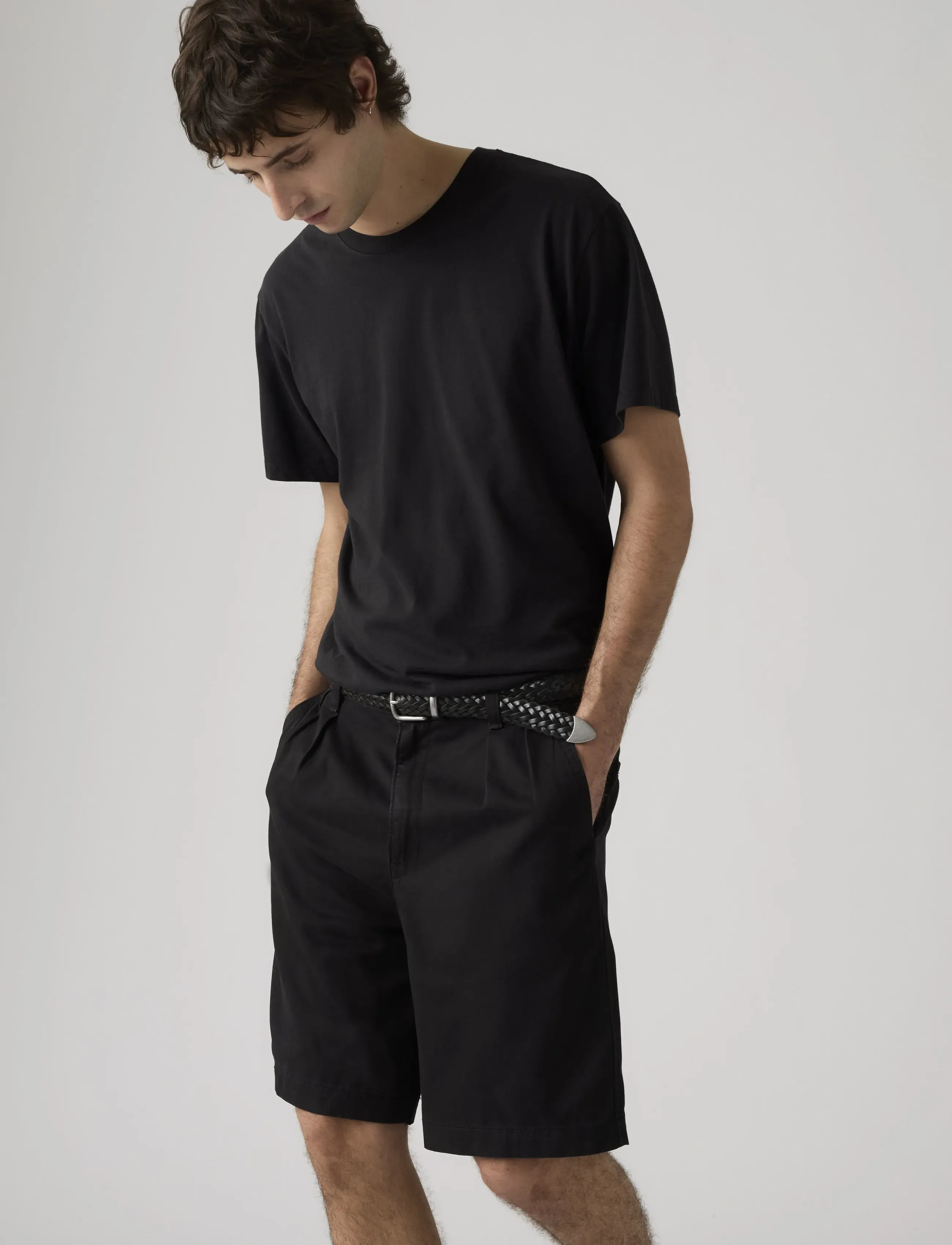 Levi's® - BAGGY PLEATED SHORT MINERAL BL - casual shorts - blacks - 5
