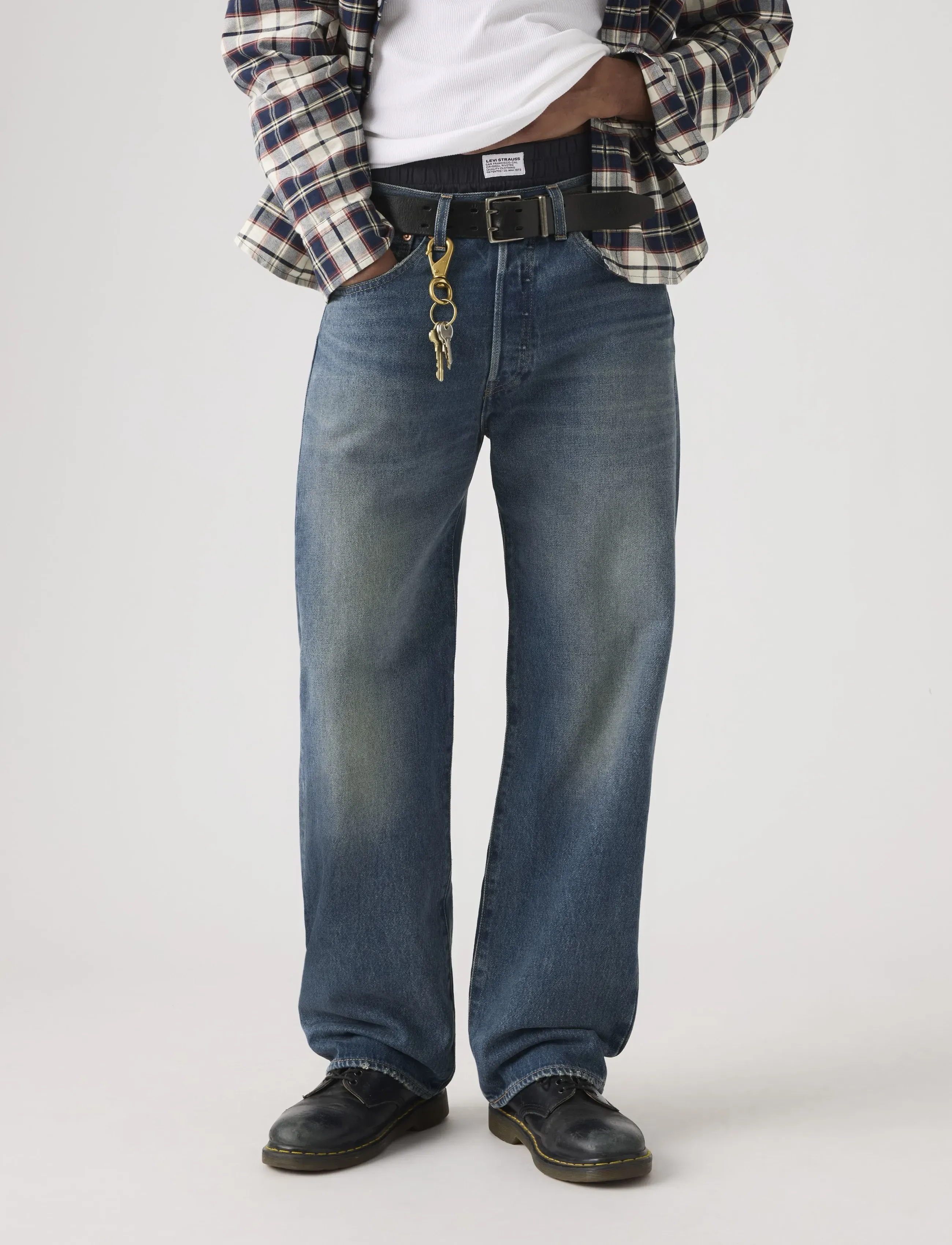 Levi's® - 501 LOOSE WILD RAPTOR - rúmar gallabuxur - med indigo - worn in - 5