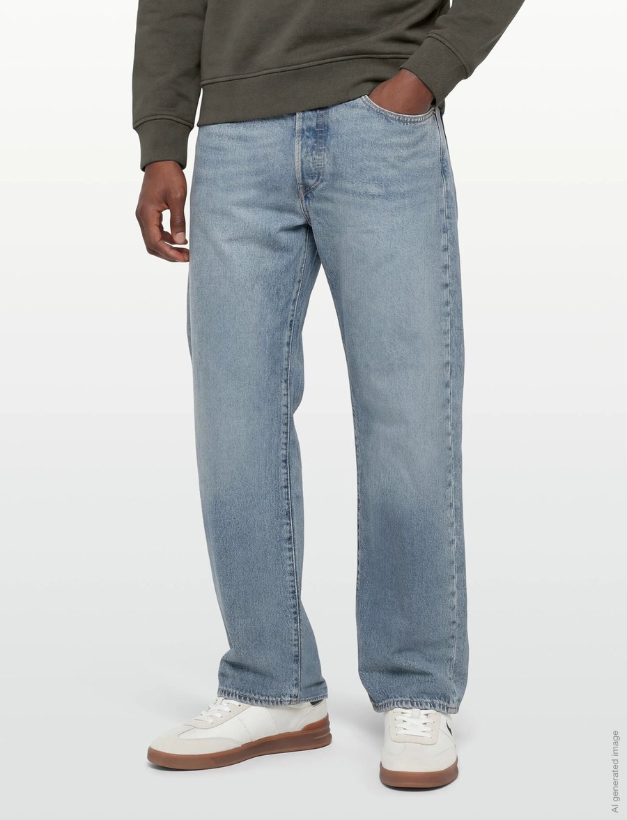Levi's® - 501 LOOSE IN MY BRONCO - alt laienevad teksad - light indigo - worn in - 3