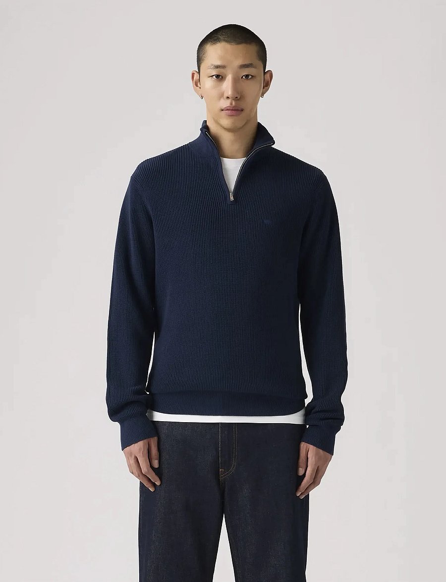 Levi's® - HM QUARTER ZIP SWEATER NAVAL A - pullover mit halbem reißverschluss - blues - 0