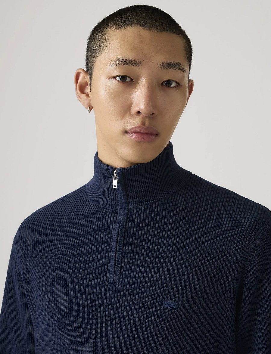 Levi's® - HM QUARTER ZIP SWEATER NAVAL A - pullover mit halbem reißverschluss - blues - 4