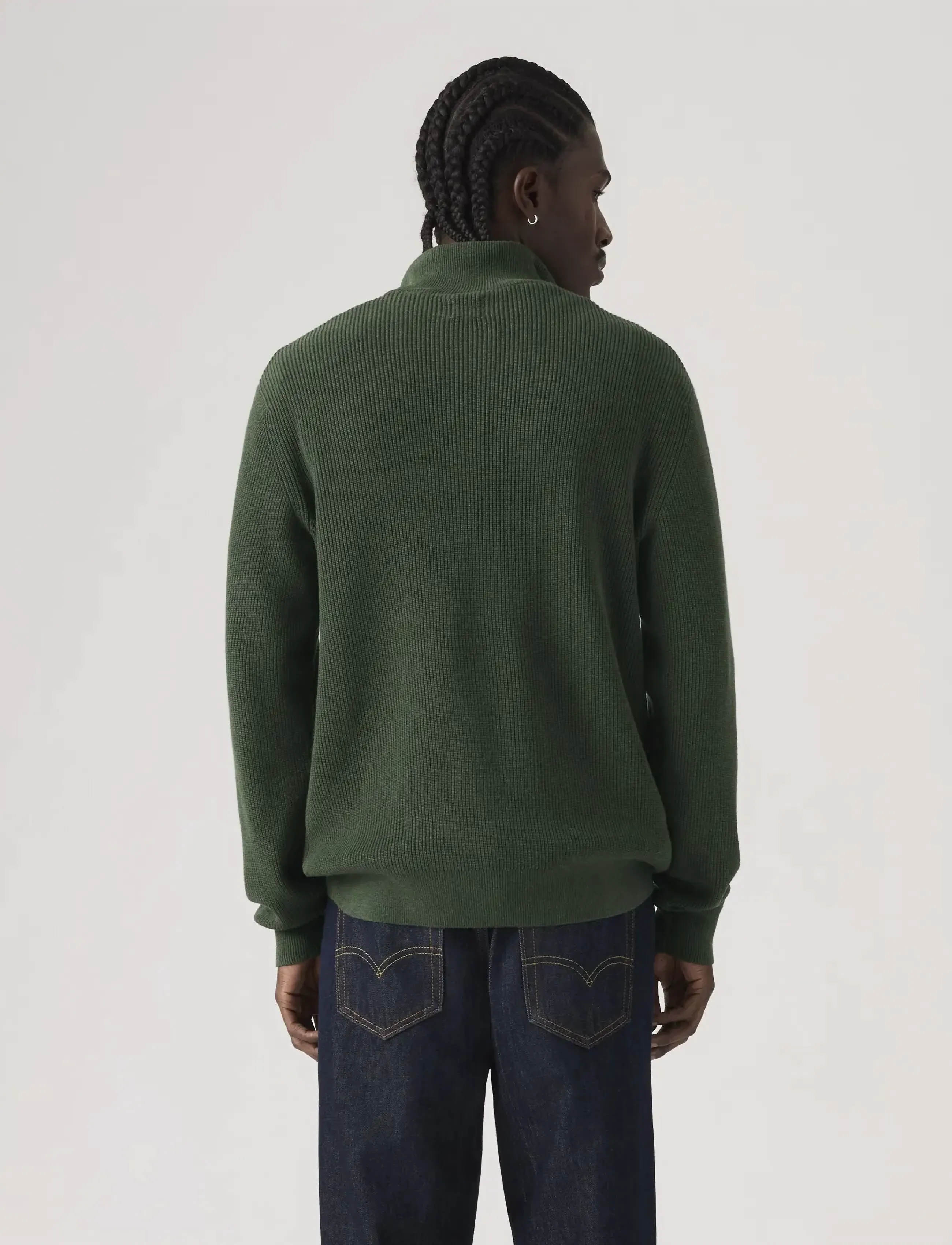 Levi's® - HM QUARTER ZIP SWEATER DUFFEL - mehed - greens - 3