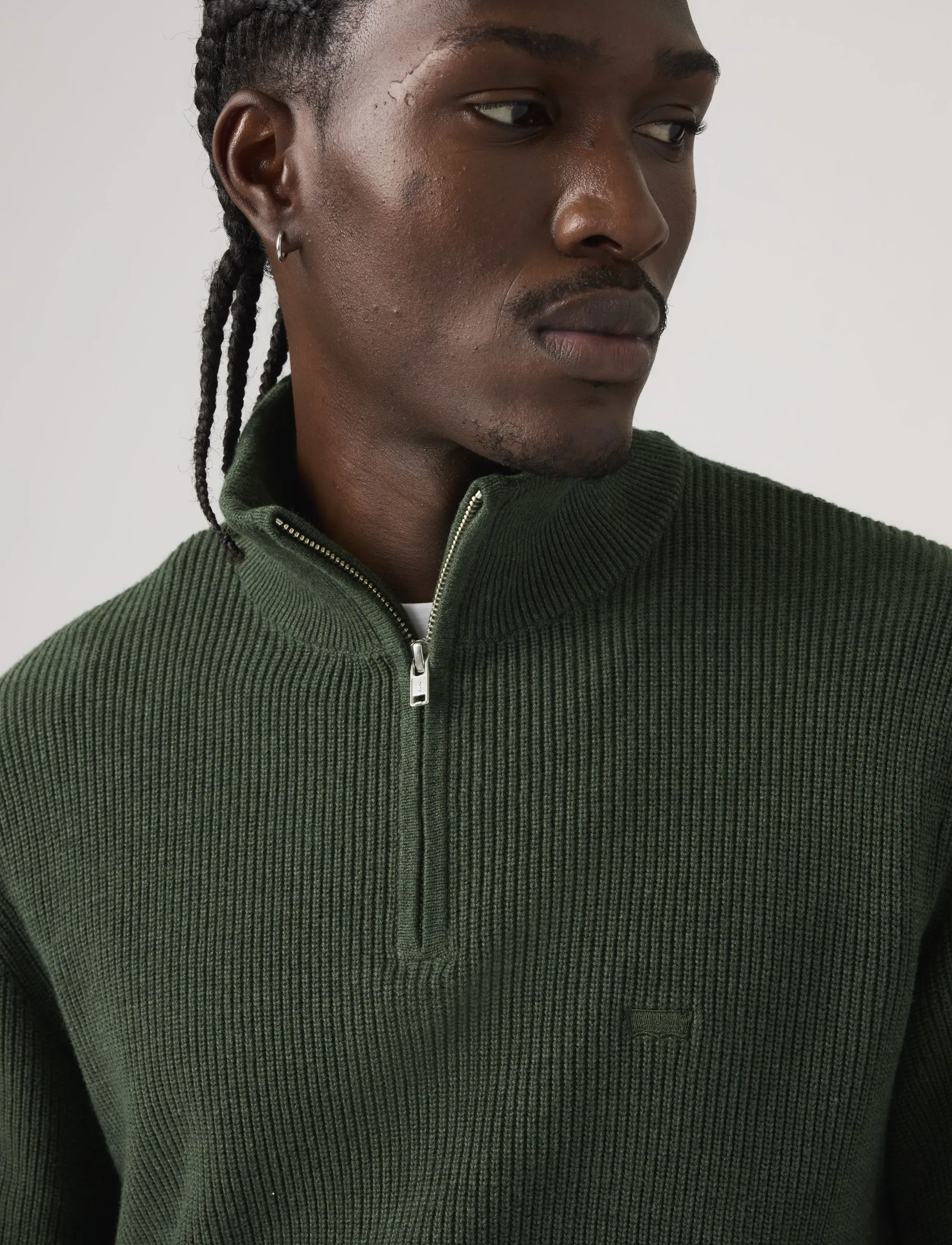 Levi's® - HM QUARTER ZIP SWEATER DUFFEL - mehed - greens - 4