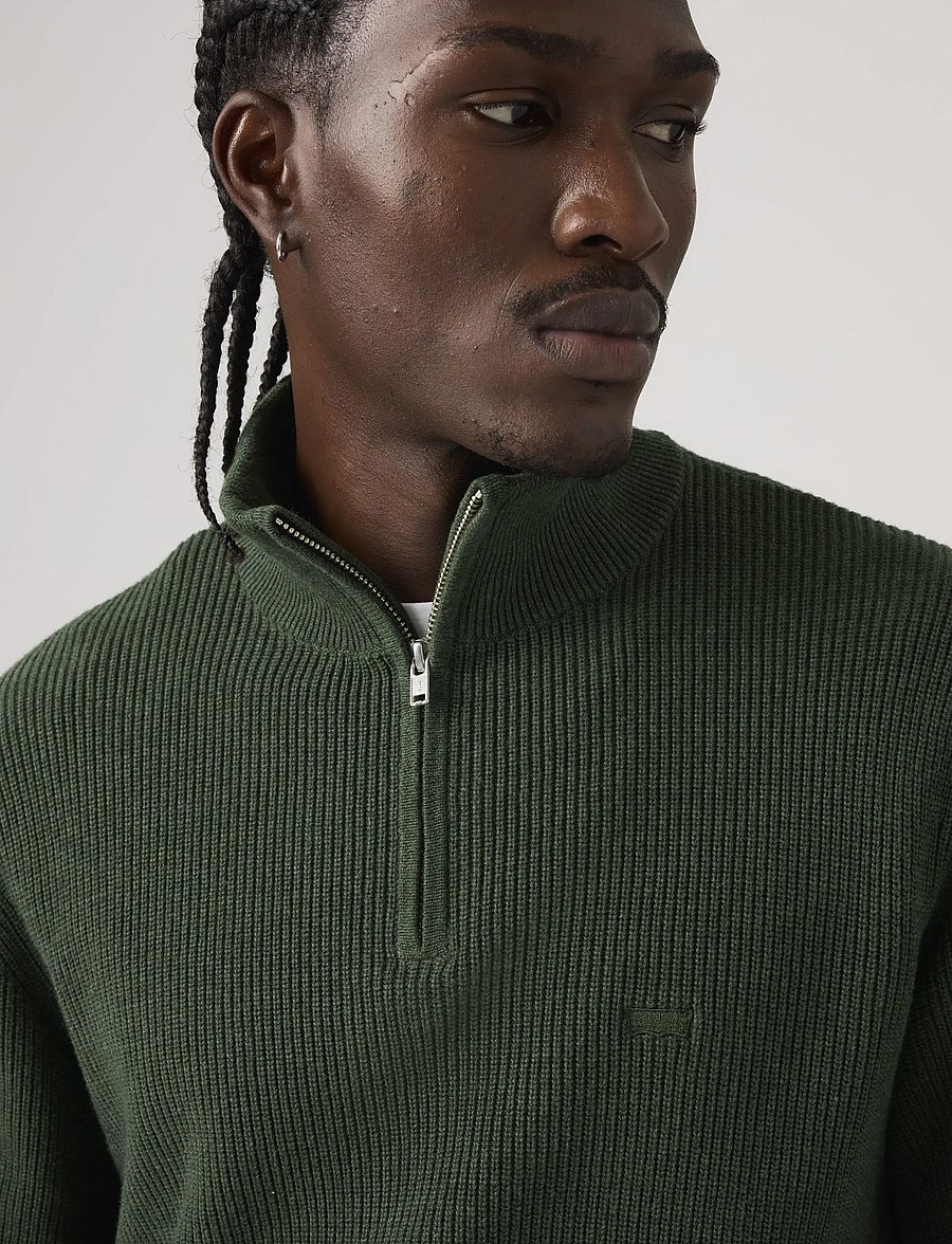 Levi's® - HM QUARTER ZIP SWEATER DUFFEL - pullover mit halbem reißverschluss - greens - 4