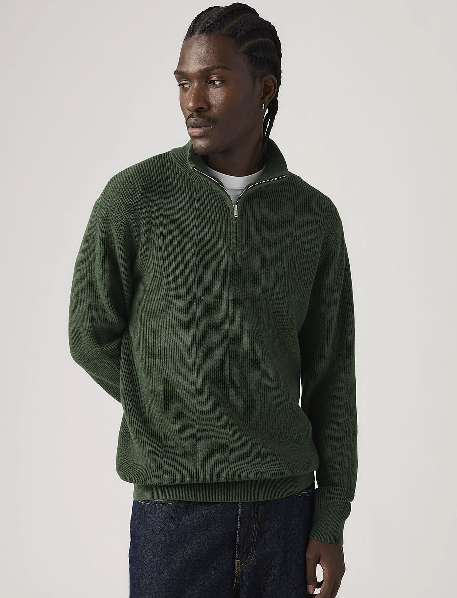 Levi's® - HM QUARTER ZIP SWEATER DUFFEL - pullover mit halbem reißverschluss - greens - 5