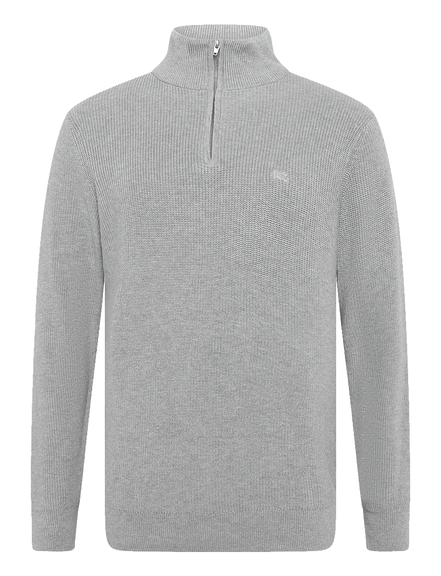 Levi's® - HM QUARTER ZIP SWEATER MID TON - halfzip strik - greys - 1