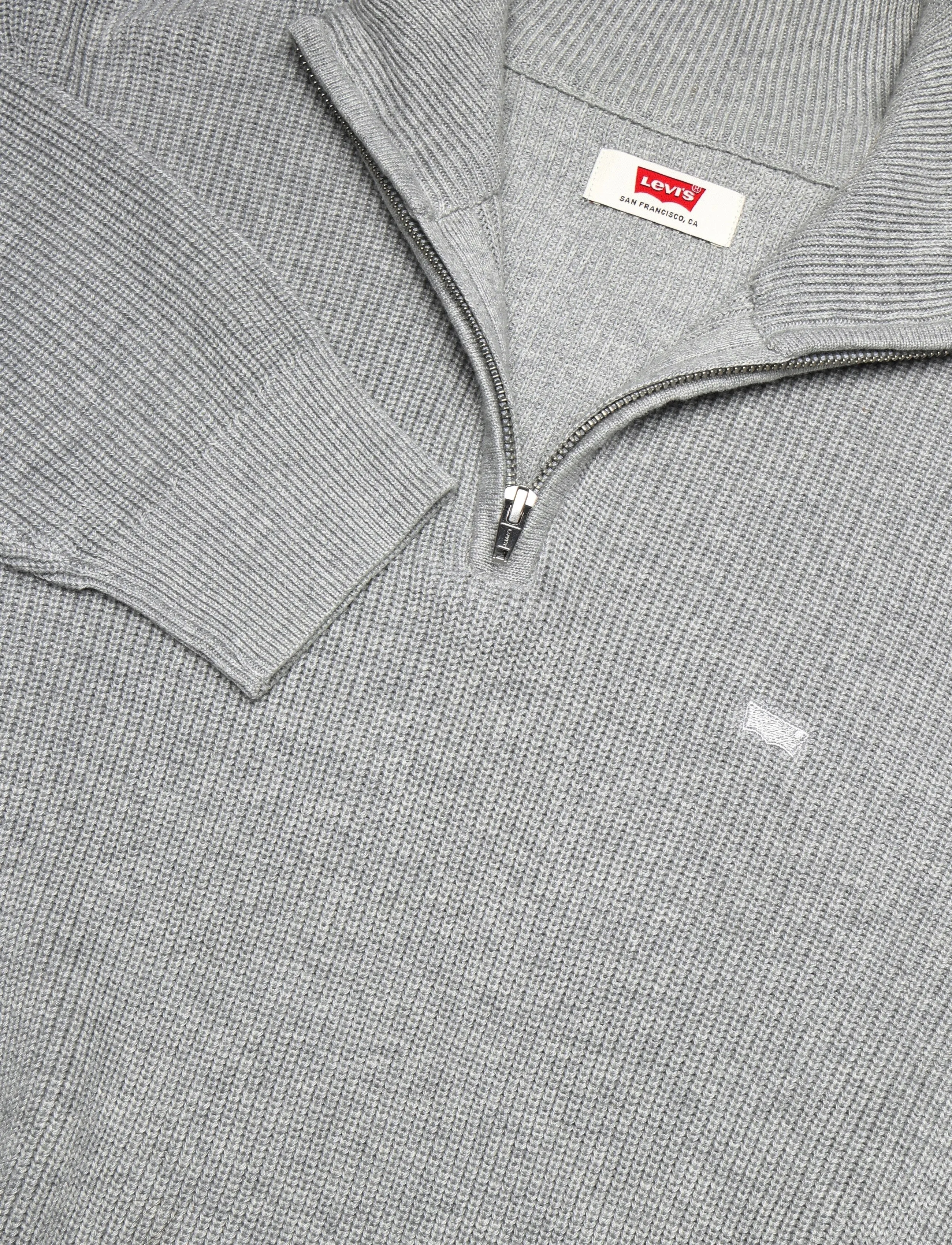 Levi's® - HM QUARTER ZIP SWEATER MID TON - halfzip strik - greys - 5