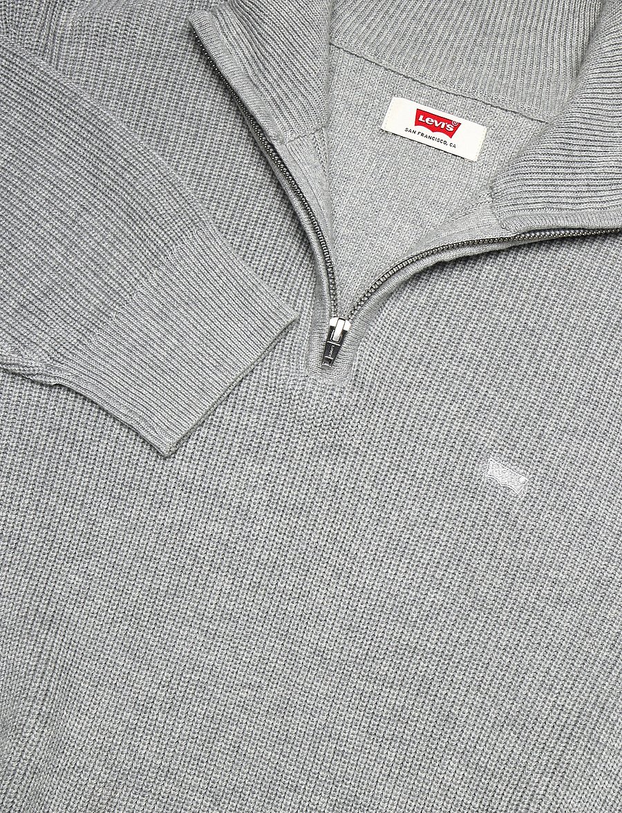 Levi's® - HM QUARTER ZIP SWEATER MID TON - halfzip strik - greys - 5