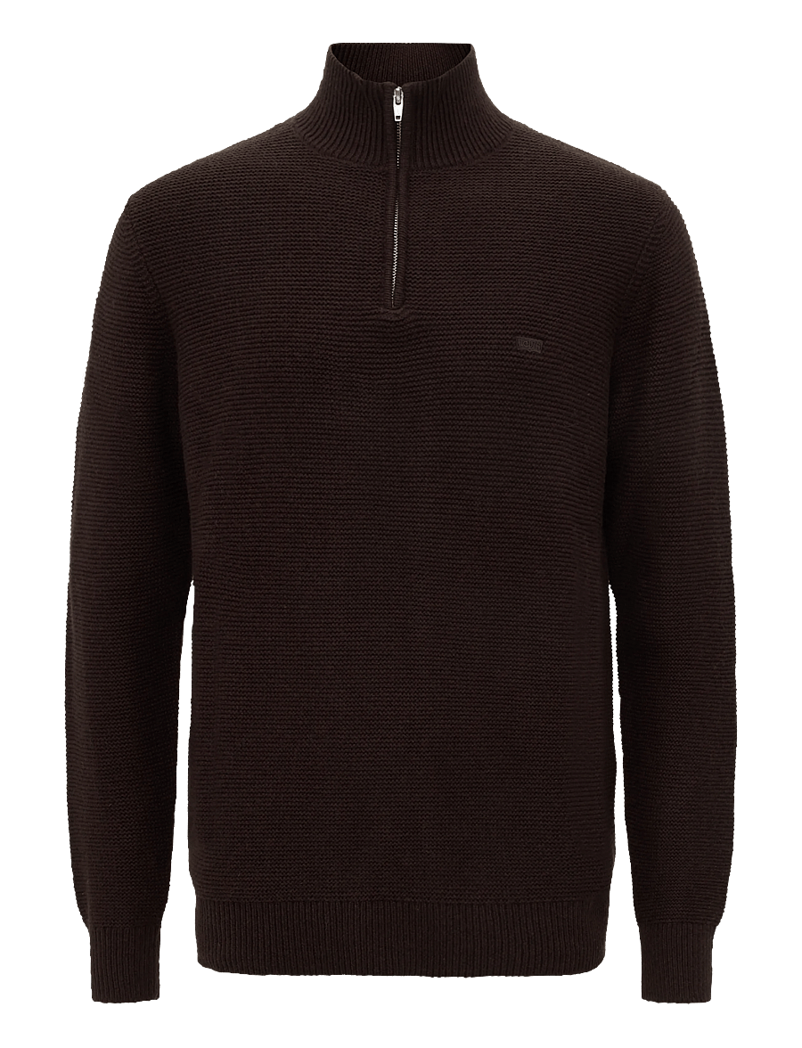 Levi's® - HM QUARTER ZIP SWEATER HOT FUD - poolpika lukuga džemprid - neutrals - 0