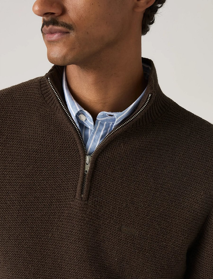 Levi's® - HM QUARTER ZIP SWEATER HOT FUD - pullover mit halbem reißverschluss - neutrals - 3