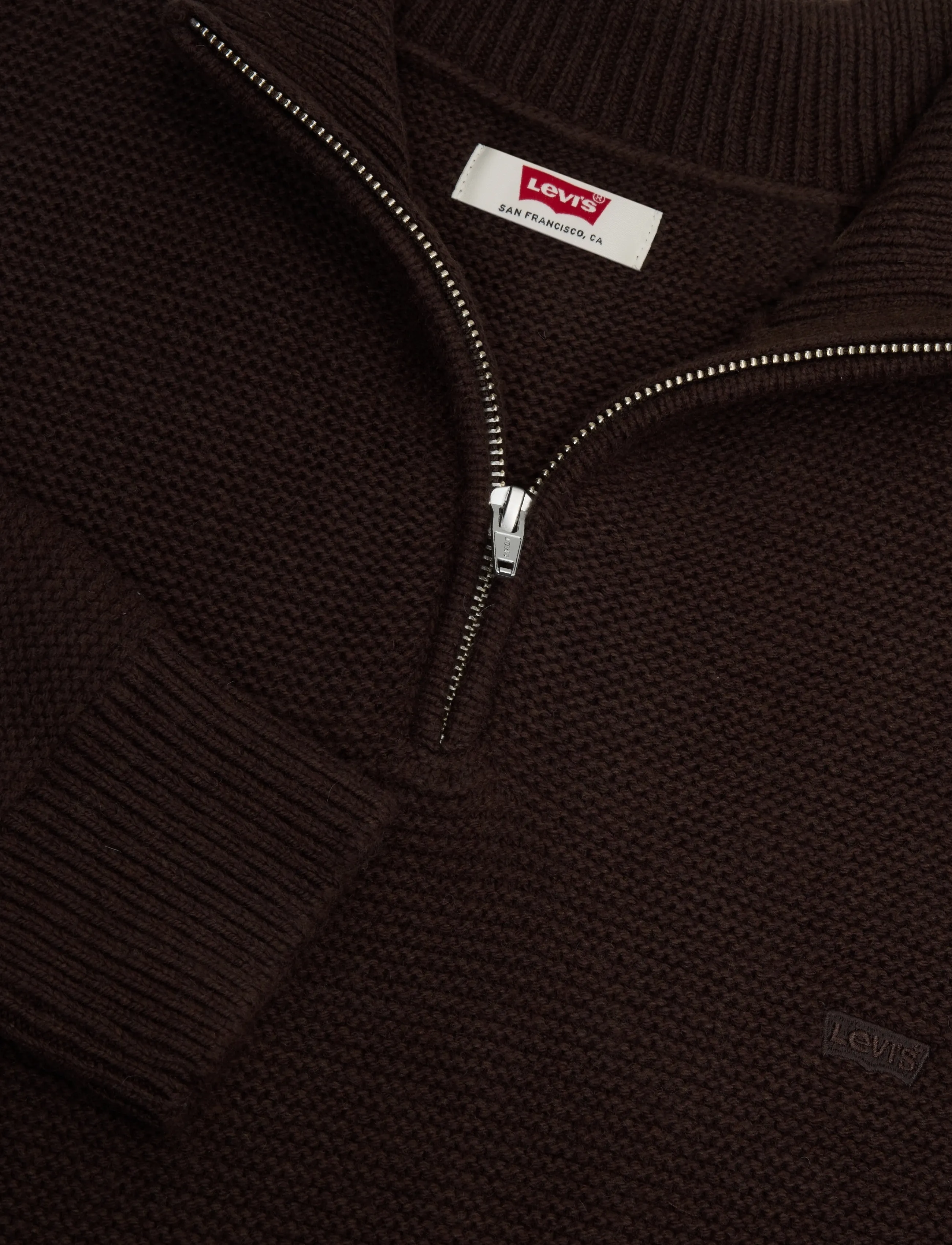 Levi's® - HM QUARTER ZIP SWEATER HOT FUD - poolpika lukuga džemprid - neutrals - 2