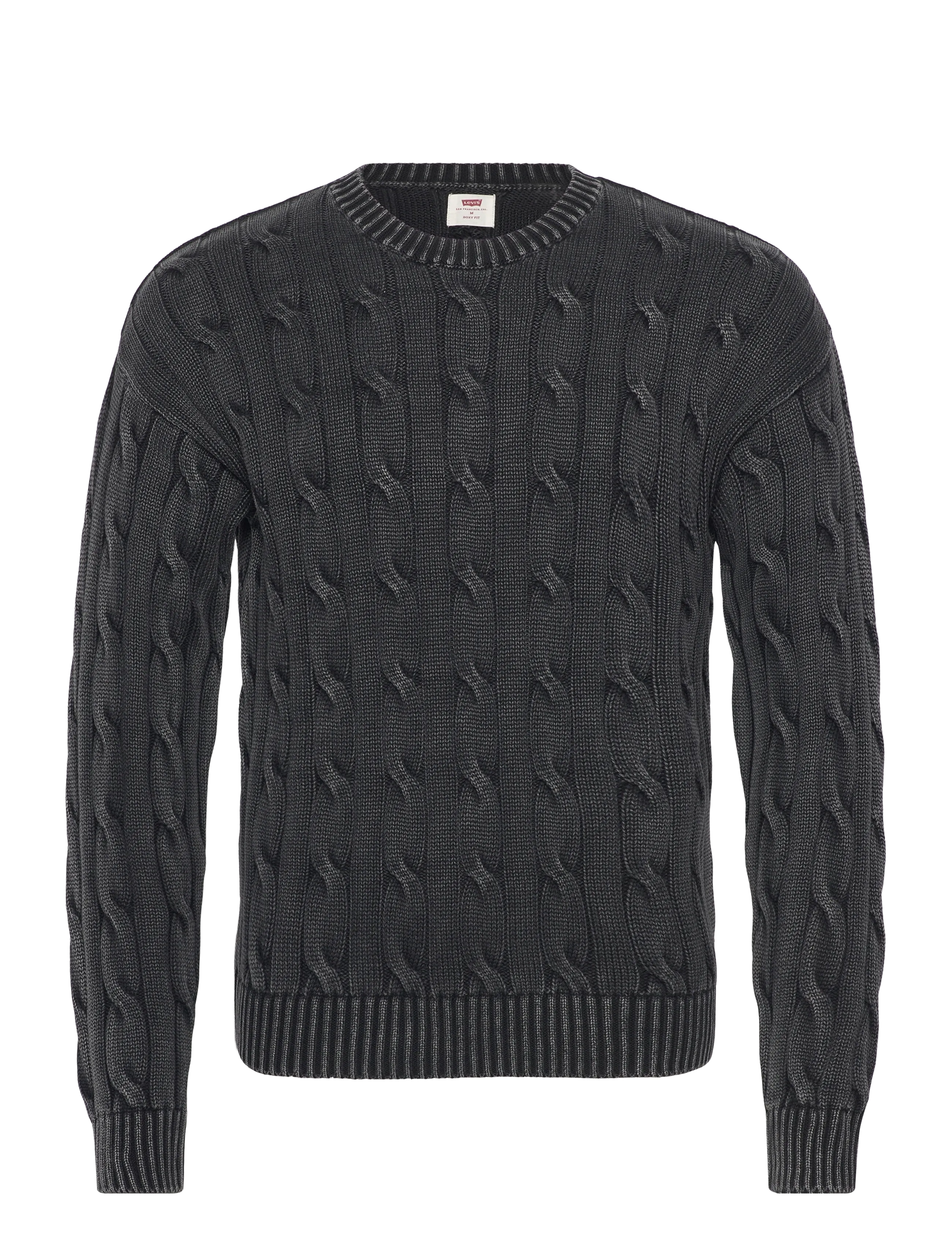 Levi's® CARMEL CABLE CREW CABLE RIB 5G - Strik - BLACKS / grey