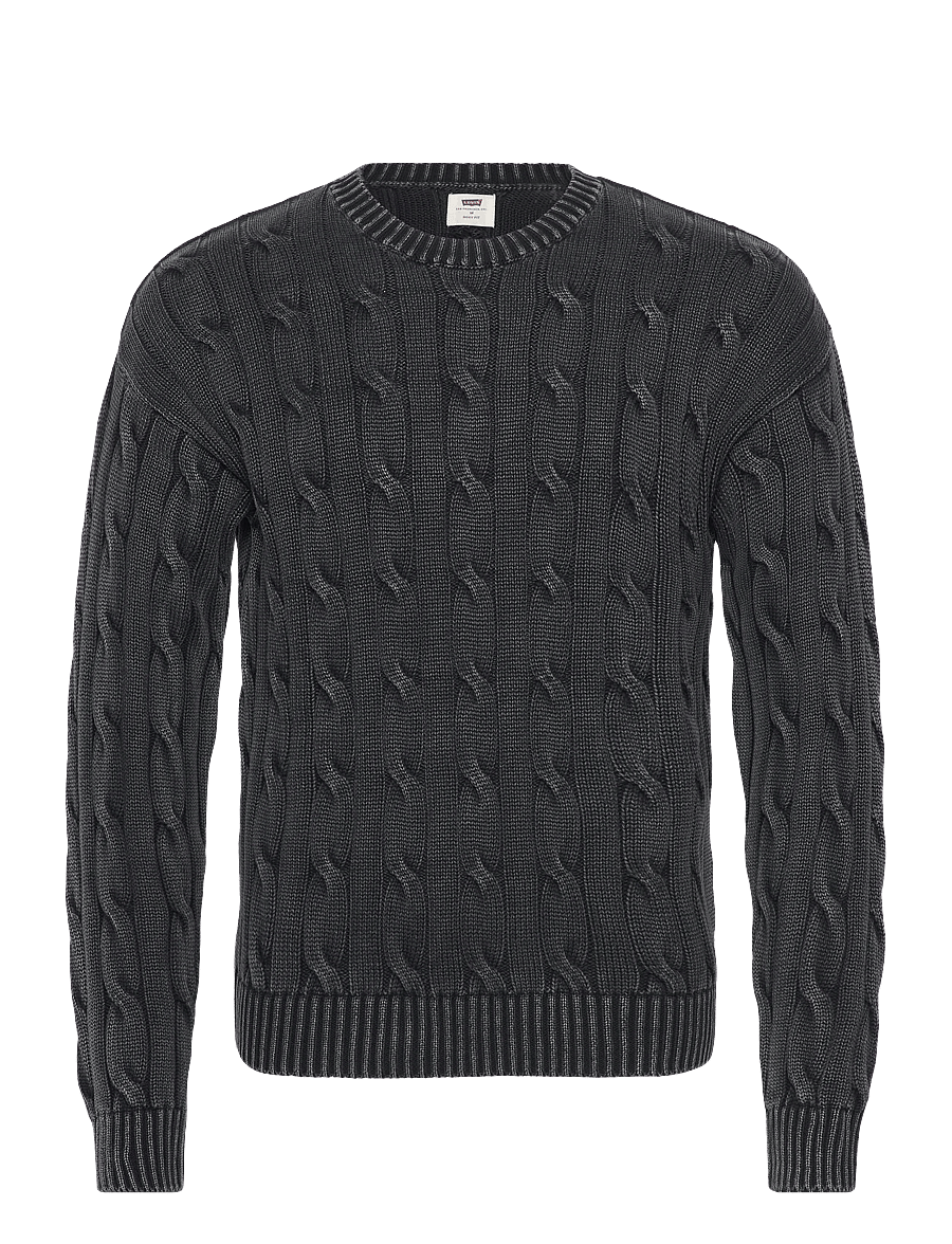 Levi's® - CARMEL CABLE CREW CABLE RIB 5G - Ümmarguse kaelusega kudumid - blacks - 1