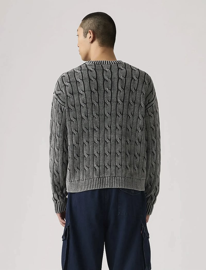 Levi's® - CARMEL CABLE CREW CABLE RIB 5G - okrągły dekolt - blacks - 3