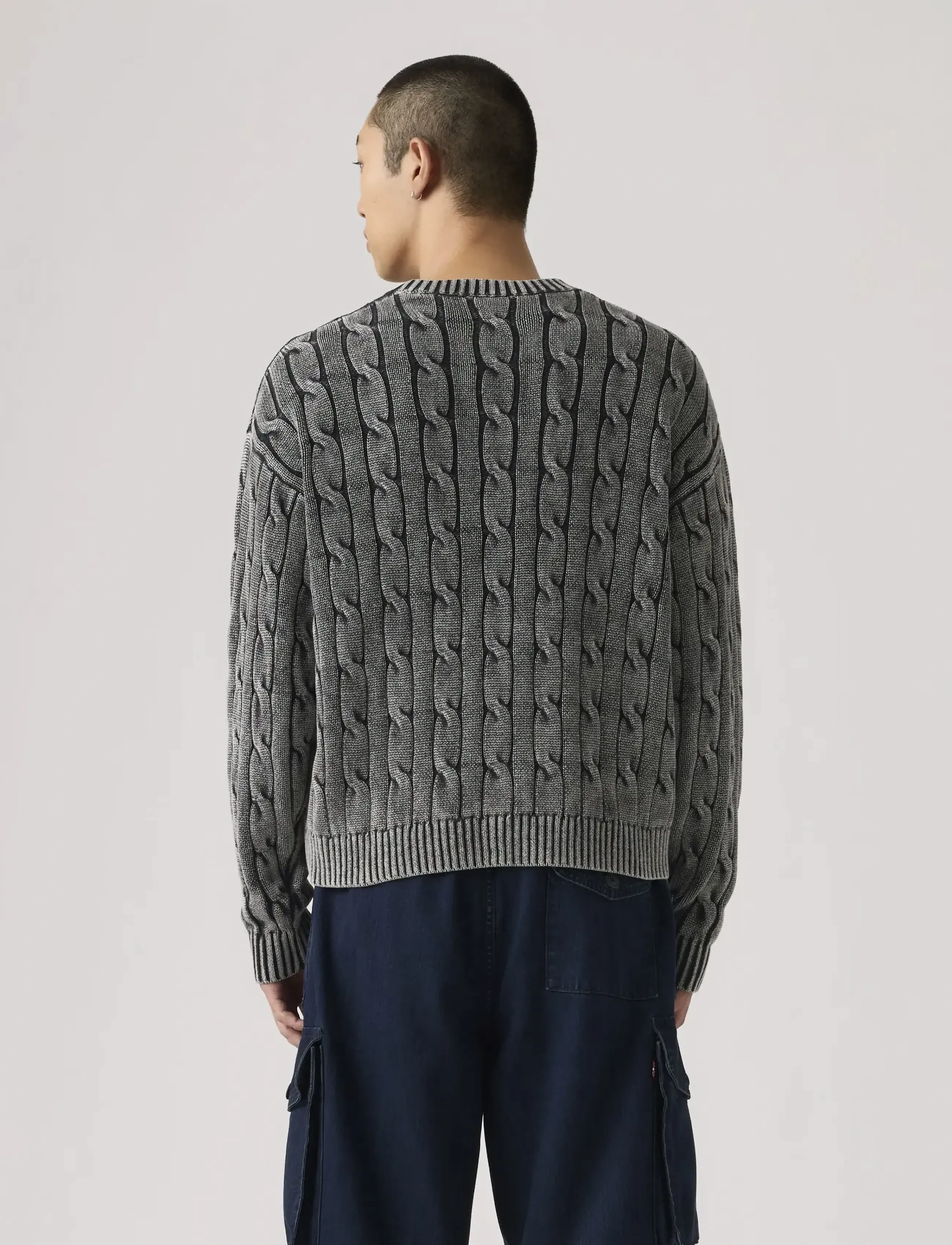 Levi's® - CARMEL CABLE CREW CABLE RIB 5G - basic-strickmode - blacks - 3