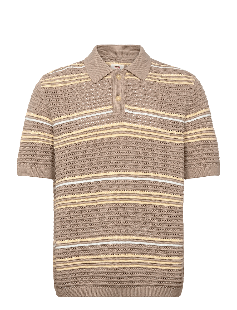 Levi's® - LAGUNA SWEATER POLO TERRACE ST - gestrickte polohemden - neutrals - 1
