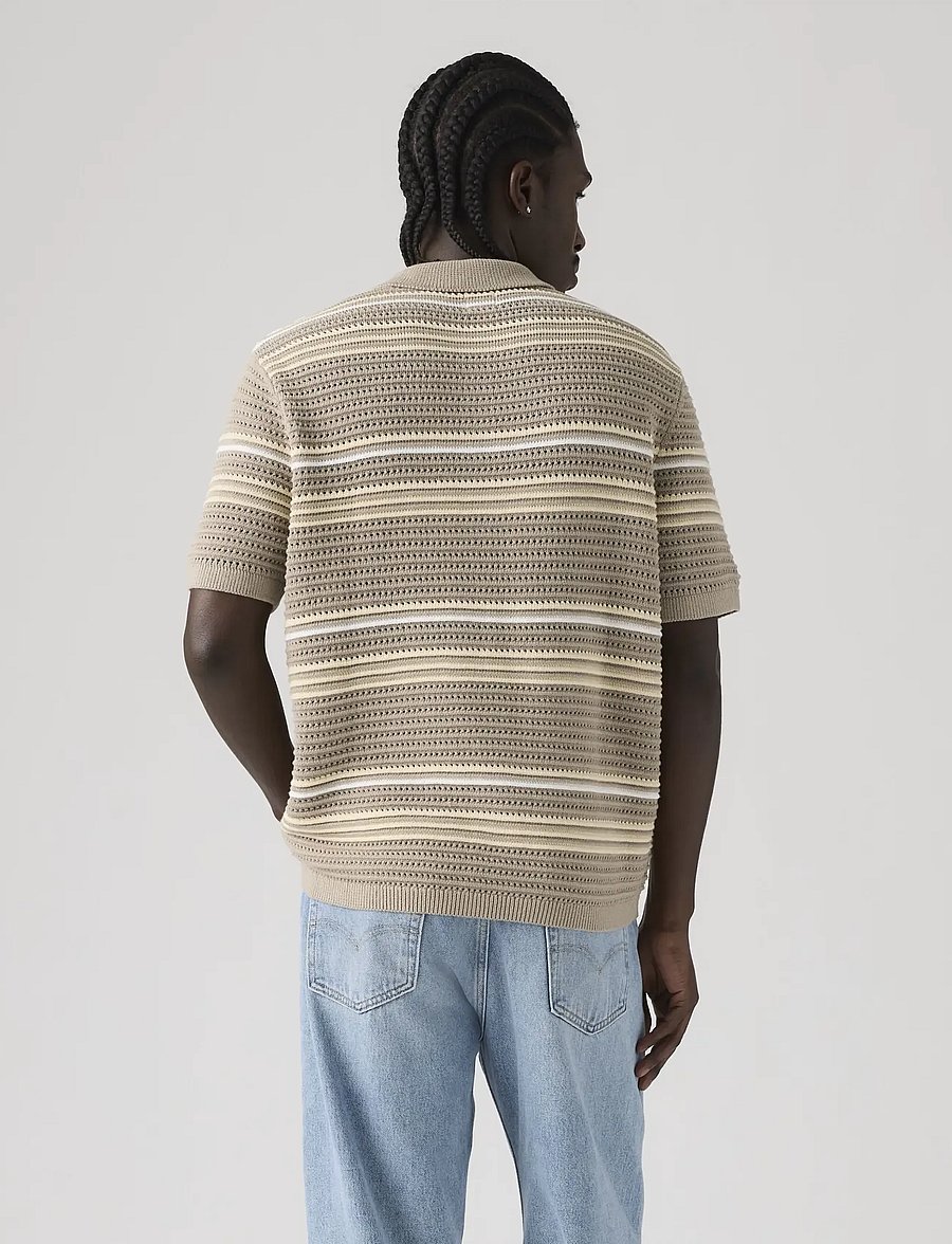 Levi's® - LAGUNA SWEATER POLO TERRACE ST - gestrickte polohemden - neutrals - 3