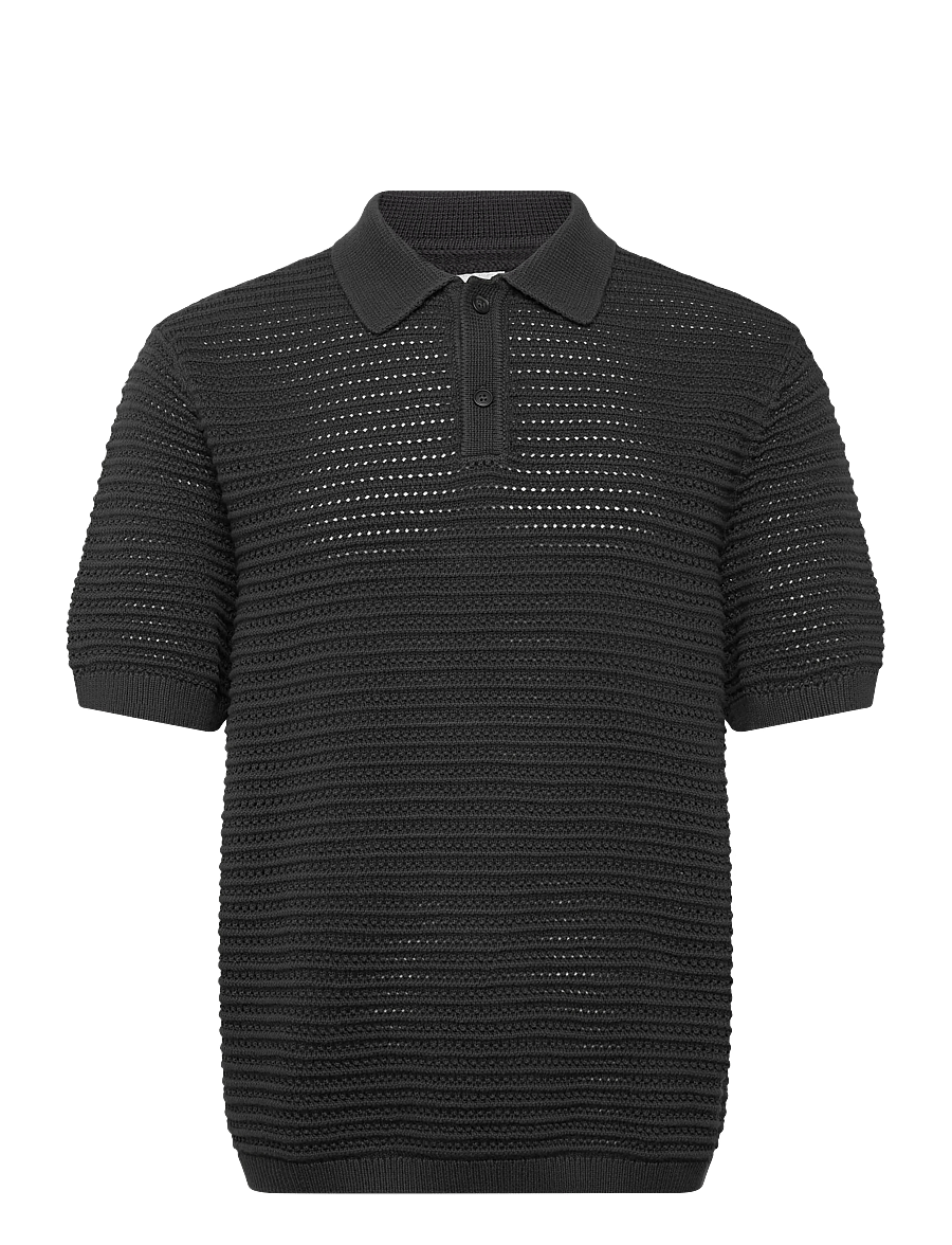 Levi's® - LAGUNA SWEATER POLO DARK PHANT - kootud polosärgid - blacks - 1