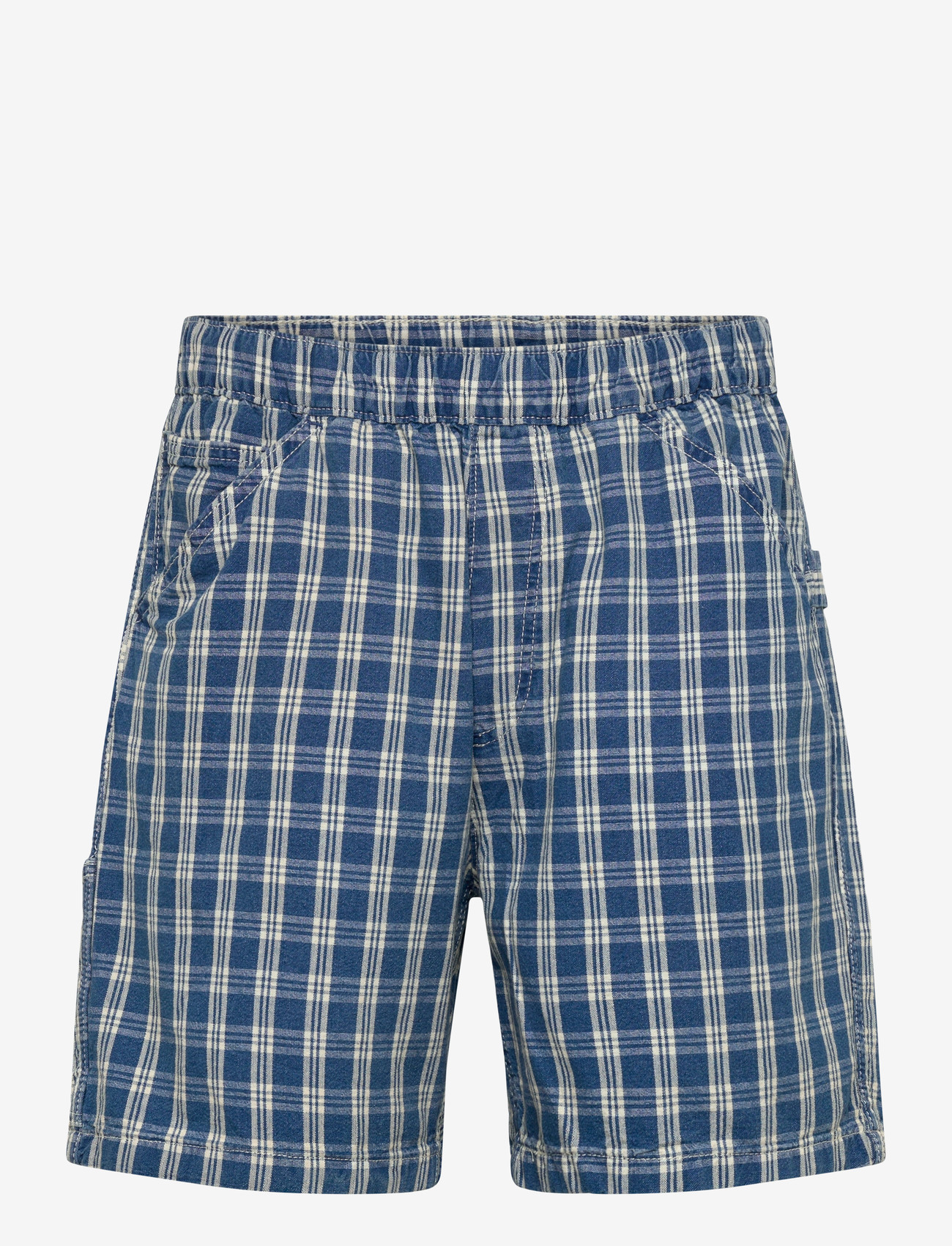Levi's® - PULLON WORK SHORT SUMMER CHECK - casual shorts - med indigo - flat finish - 1