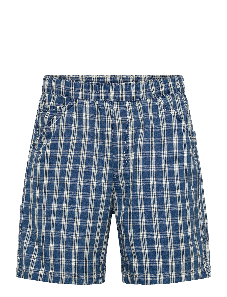 Levi's® - PULLON WORK SHORT SUMMER CHECK - casual shorts - med indigo - flat finish - 1