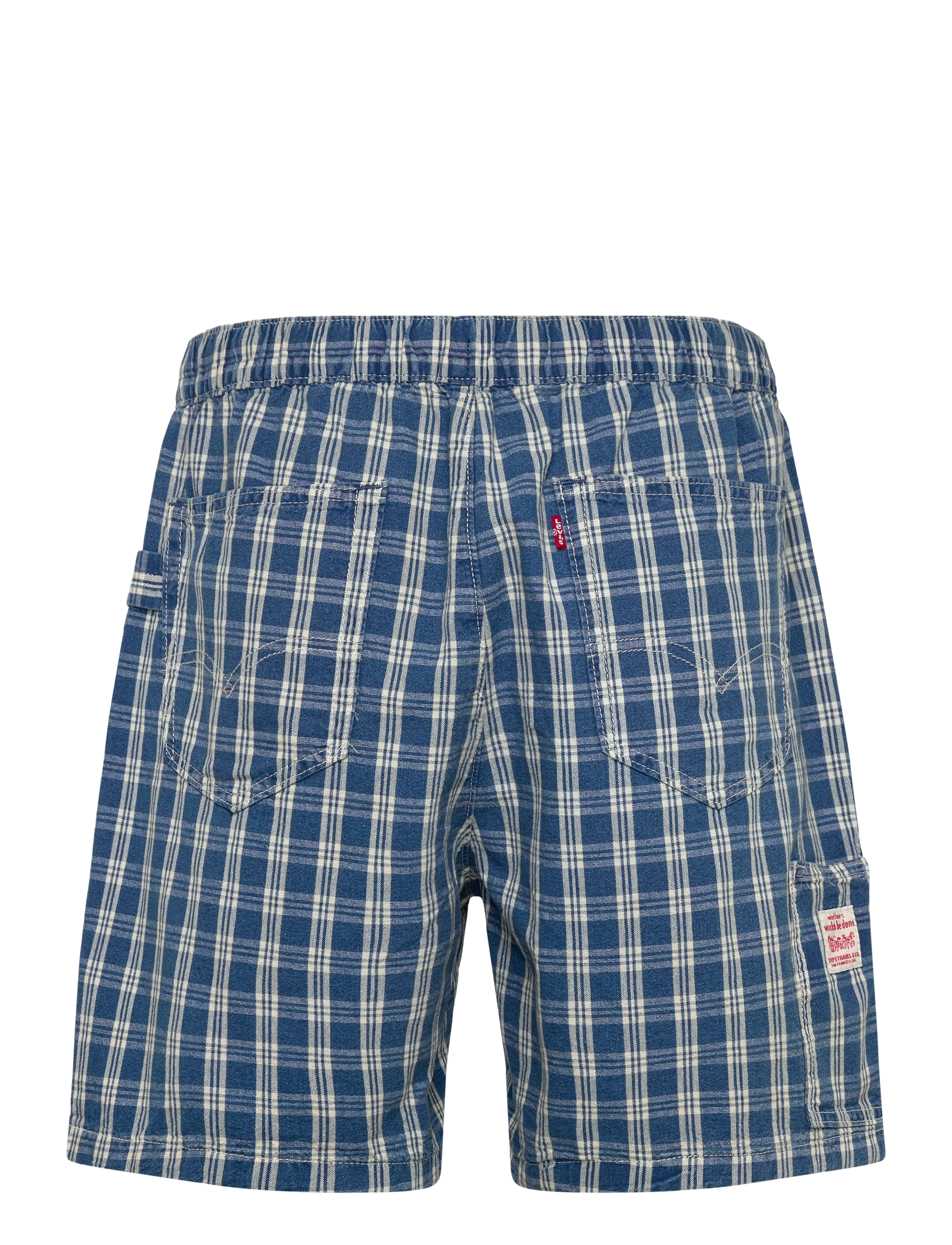 Levi's® - PULLON WORK SHORT SUMMER CHECK - casual shorts - med indigo - flat finish - 2