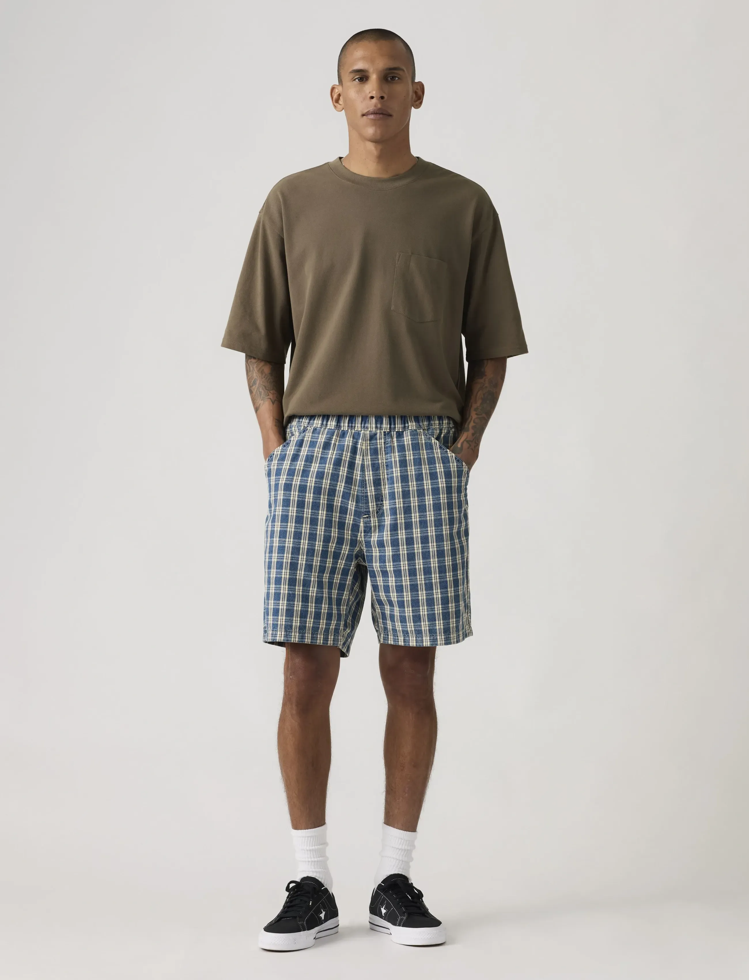 LEVIS ® Pullon Work Short Summer Check casual shorts herr – bild 5