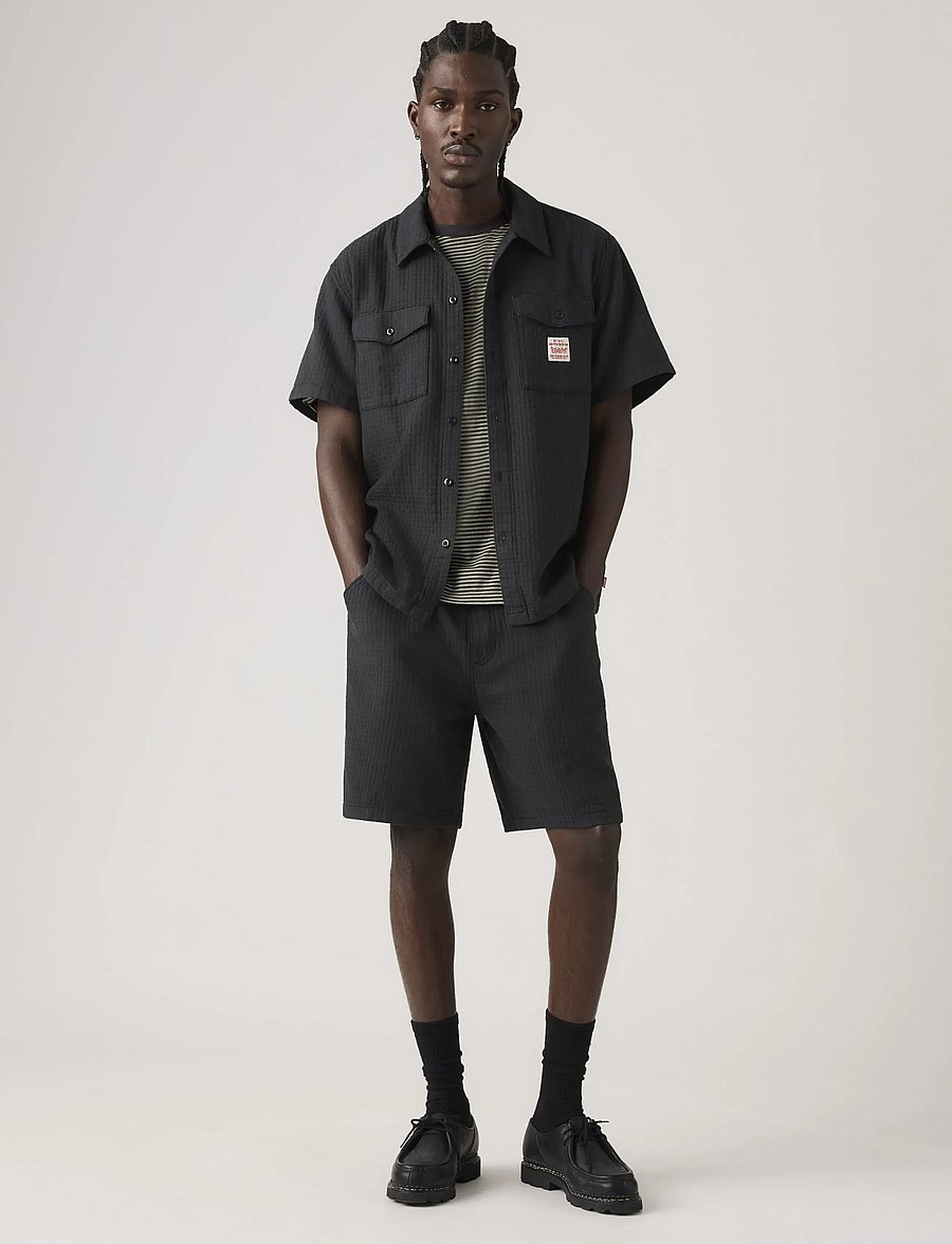 Levi's® - PULLON WORK SHORT DARK PHANTOM - vabaaja lühikesed püksid - blacks - 0