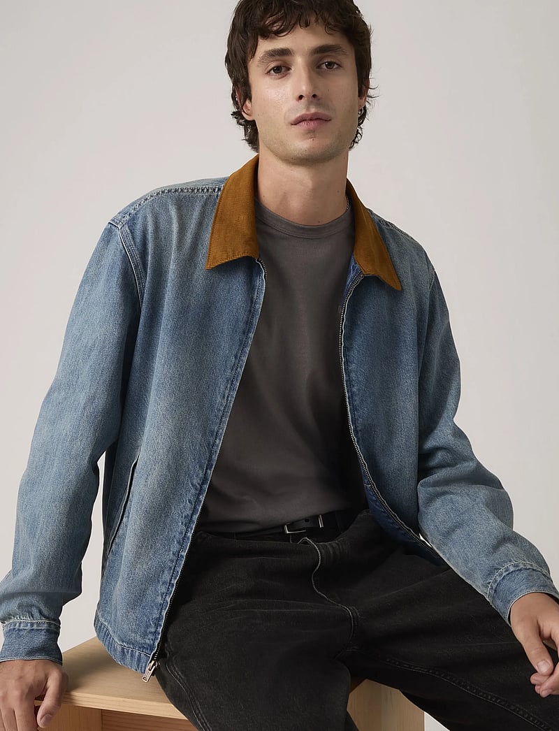 Levi's® - CASTRO FULL ZIP LIGHT IT UP T - ungefütterte denimjacken - med indigo - worn in - 0