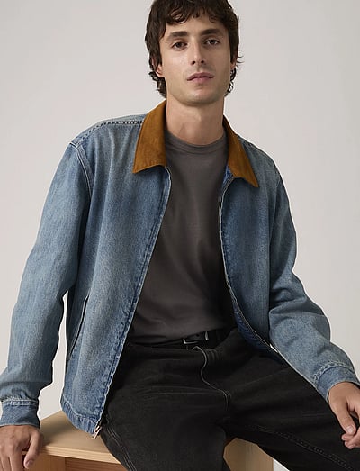 Levi's® CASTRO FULL ZIP LIGHT IT UP T - Outerwear - MED INDIGO - WORN IN / blue