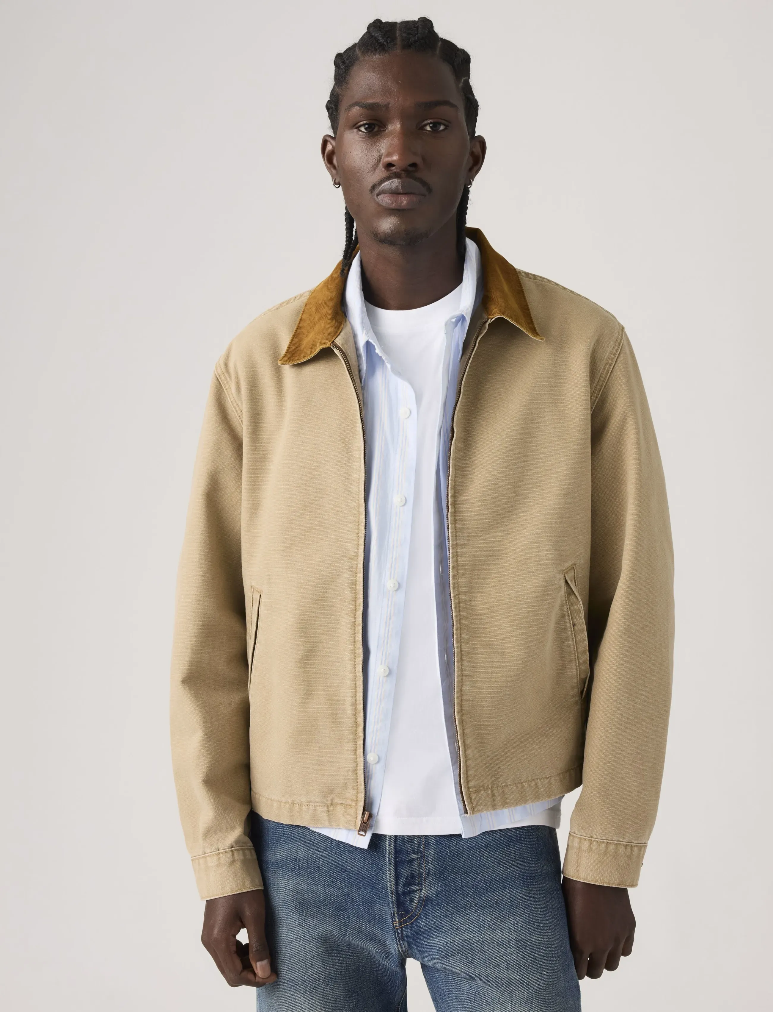Levi's® CASTRO FULL ZIP TIGERS EYE CAN - Jacken & Mäntel - BROWNS / brown