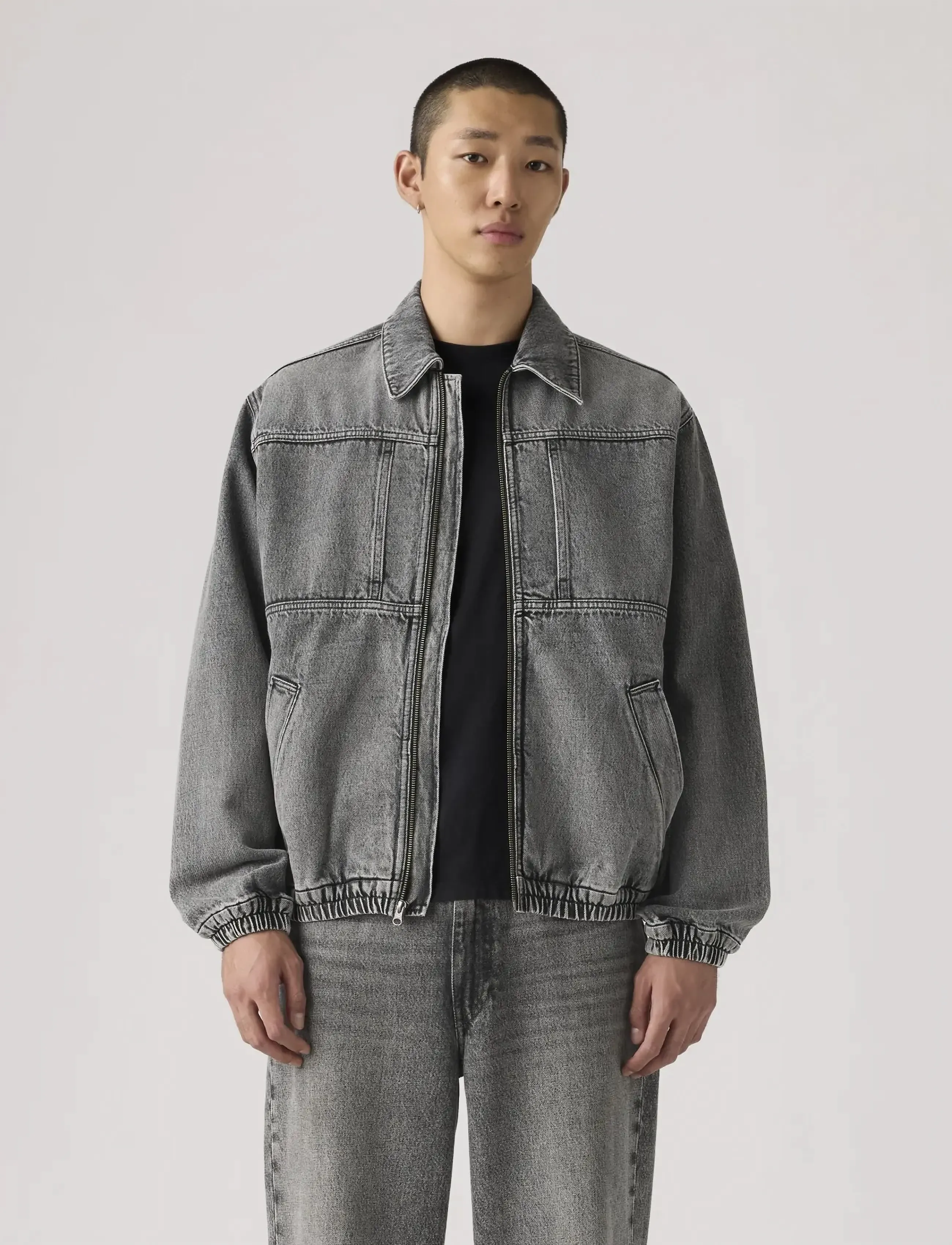 Levi's Jaanai Jacket Beautiful Storm, L, Denim, Grau - Lined Denim Jackets, Männerswear